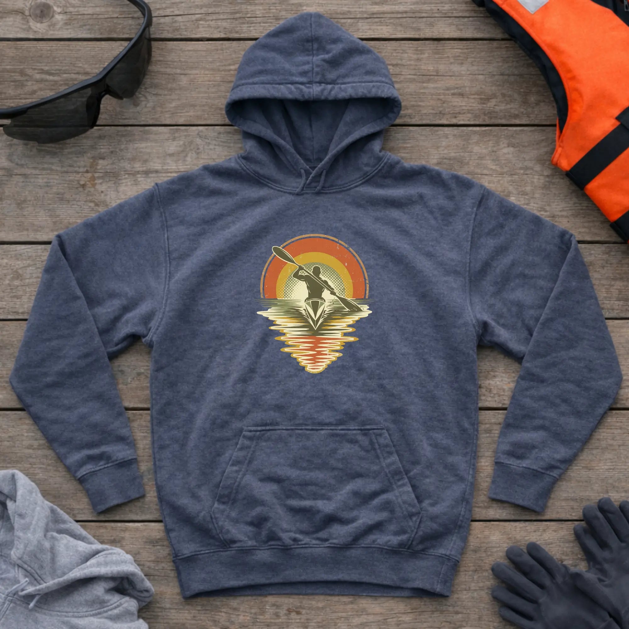 Hoodie - "Retro Sunset" | Kayak Printify