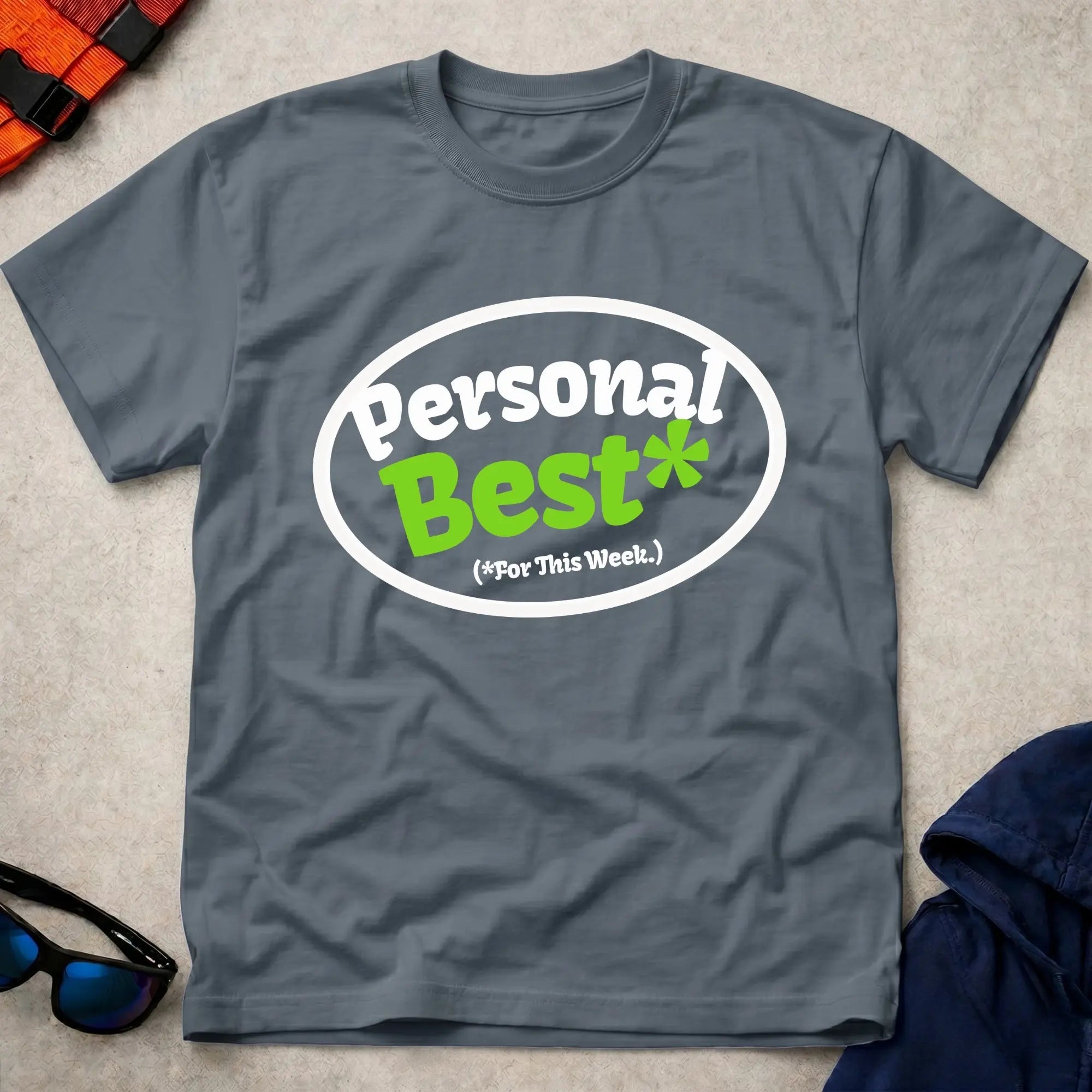 Dark Heather Personal Best* tee — funny racing paddler gift — Vector Paddle