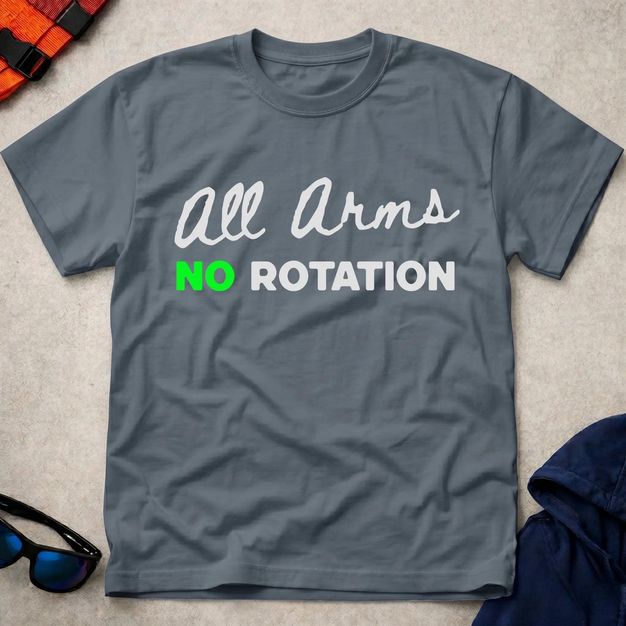 Dark Heather No Rotation tee — funny paddling technique gift — Vector Paddle