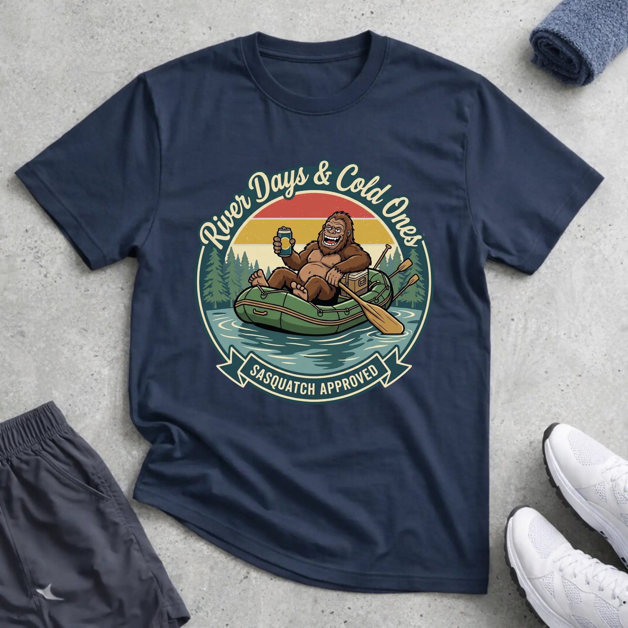 River Days & Cold Ones. Rafting T-Shirt - RELAXED Printify