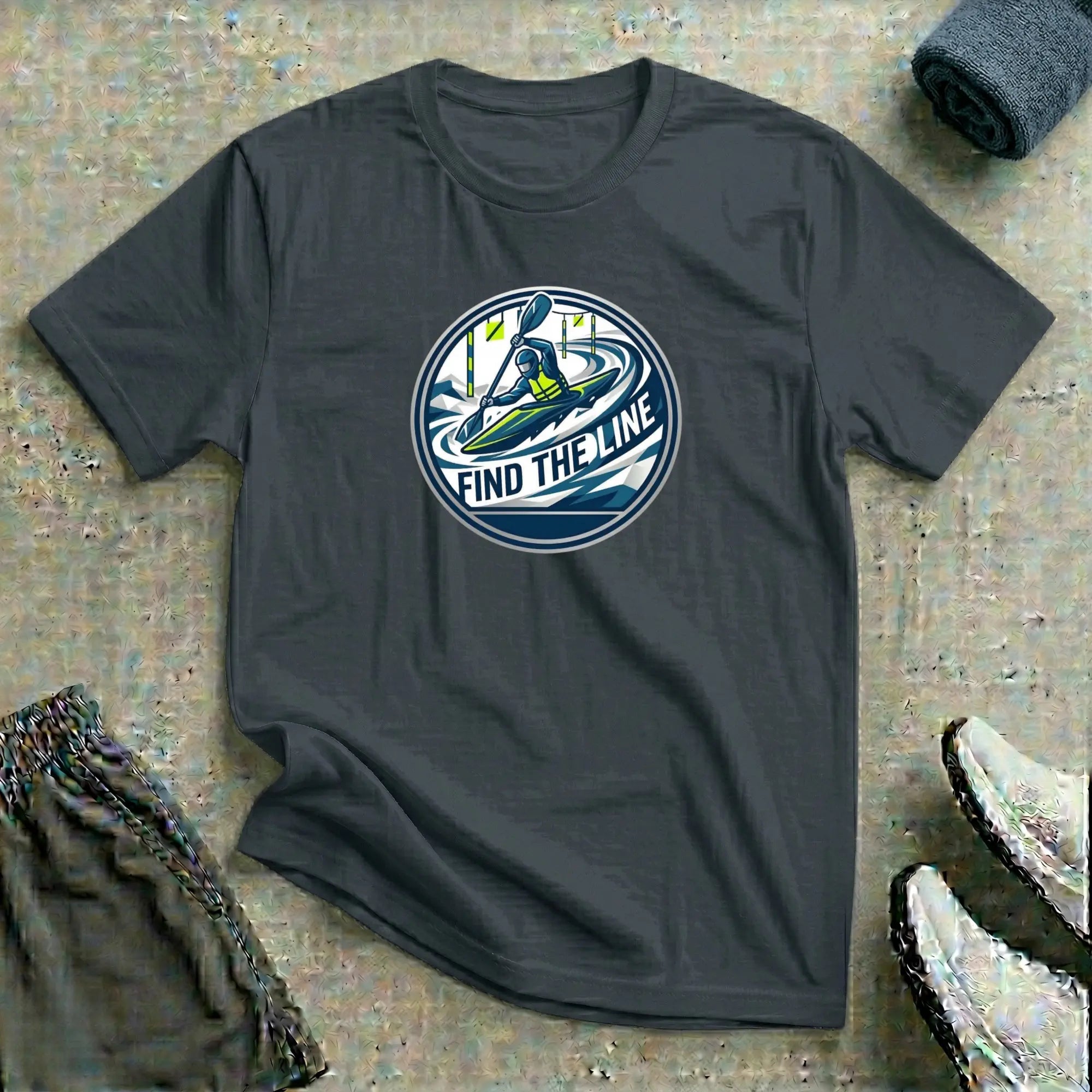 Slalom. Find The Line. Kayak Cross T-Shirt Printify