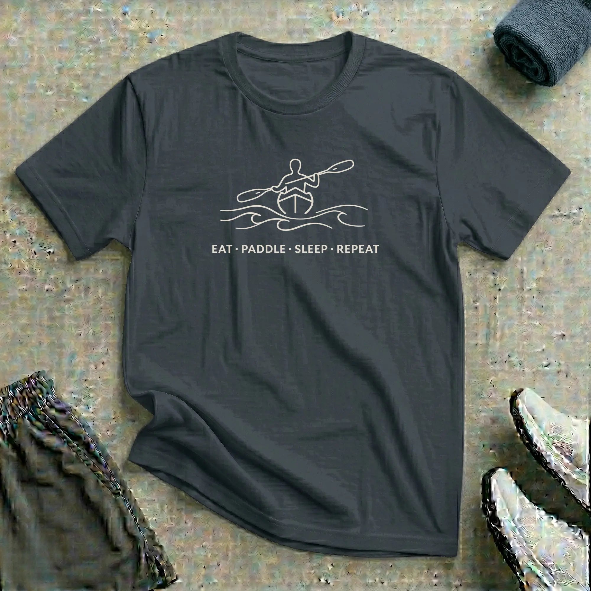 Eat Paddle Sleep Repeat. Kayak Shirt Printify