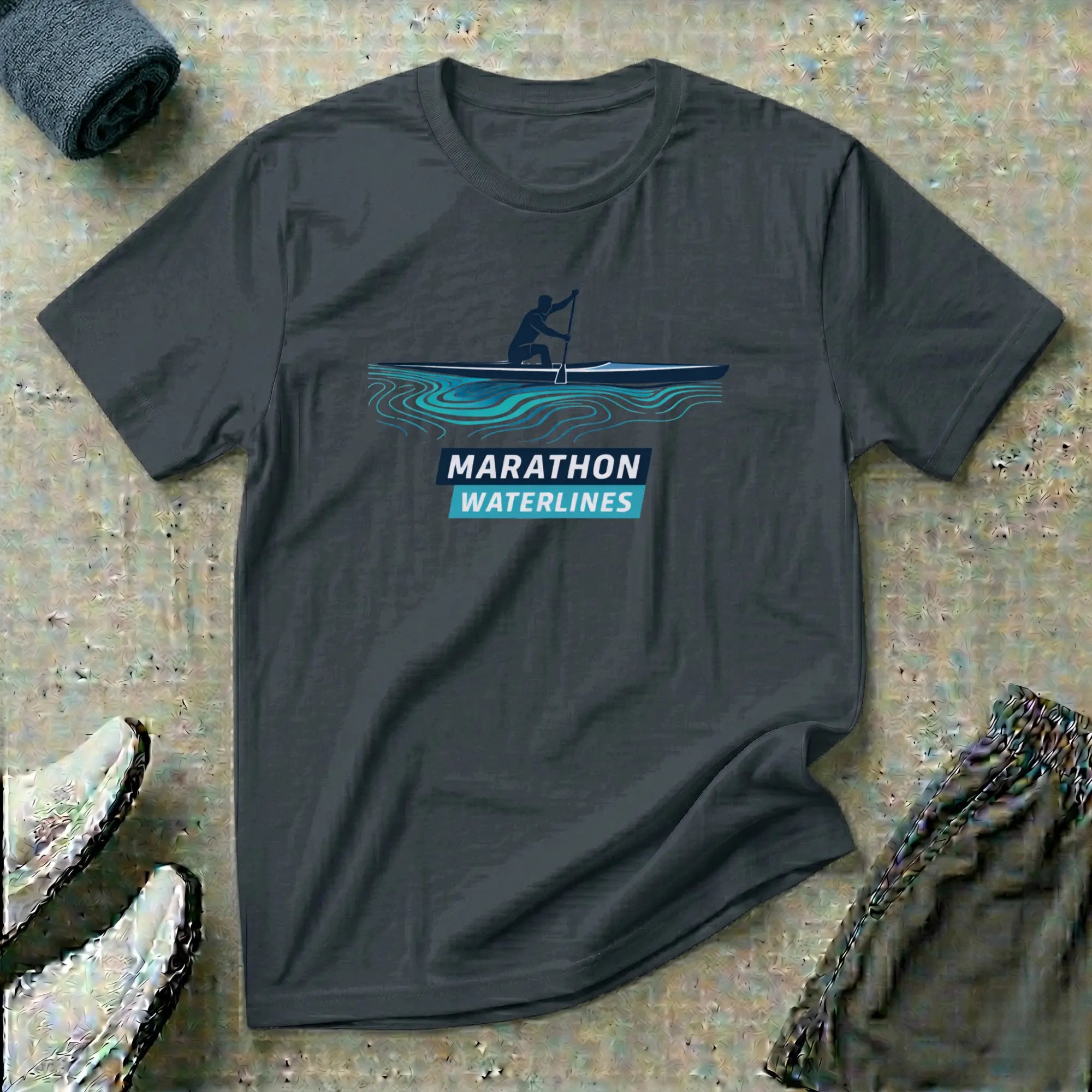 Marathon Waterlines. C1 Canoe T-Shirt Printify