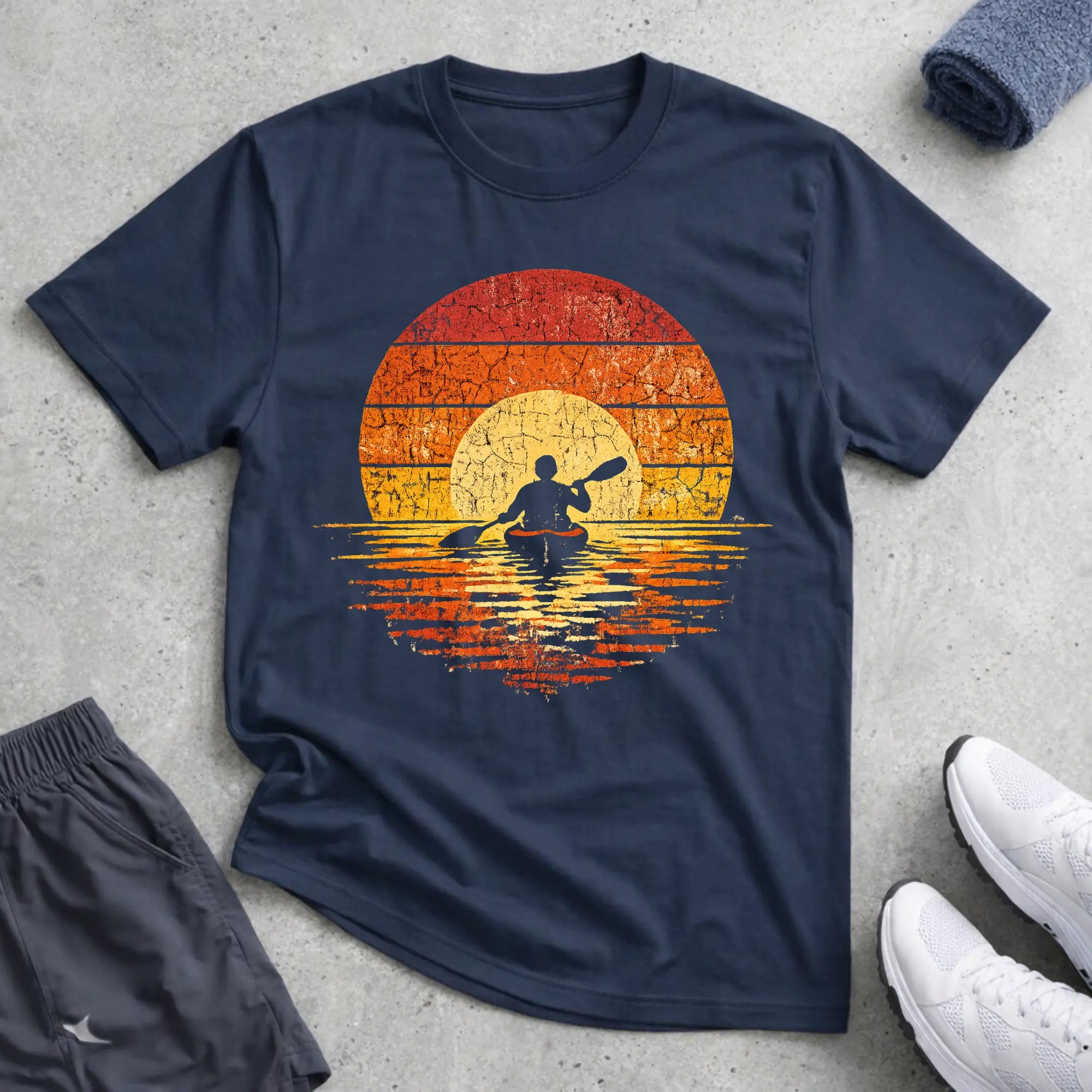 70s Retro Sunset. Relaxed T-Shirt Printify