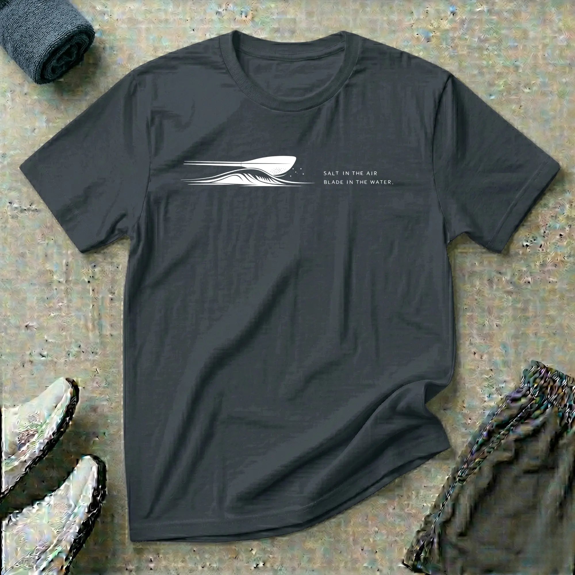 Salt In The Air - Blade In The Water. Ocean Kayak T-Shirt Printify