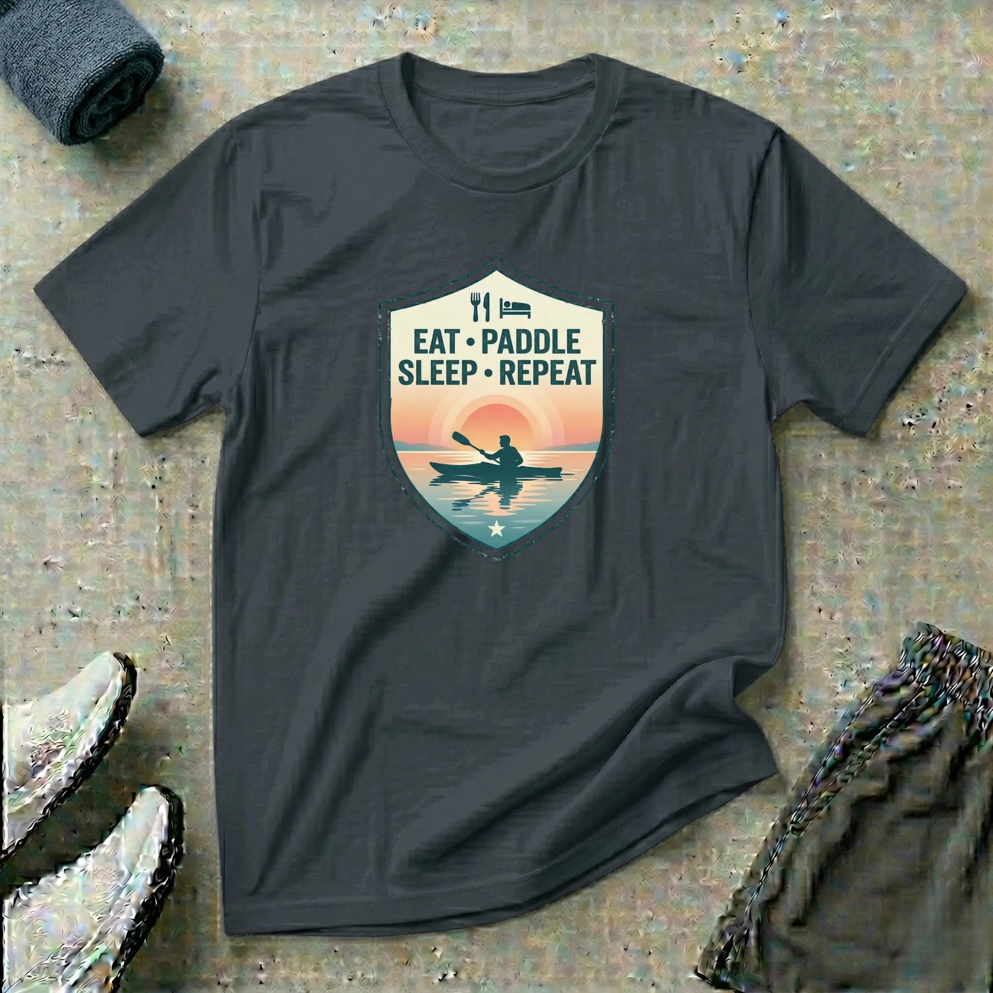 Eat Paddle Sleep Repeat. Ocean Kayak T-Shirt Printify