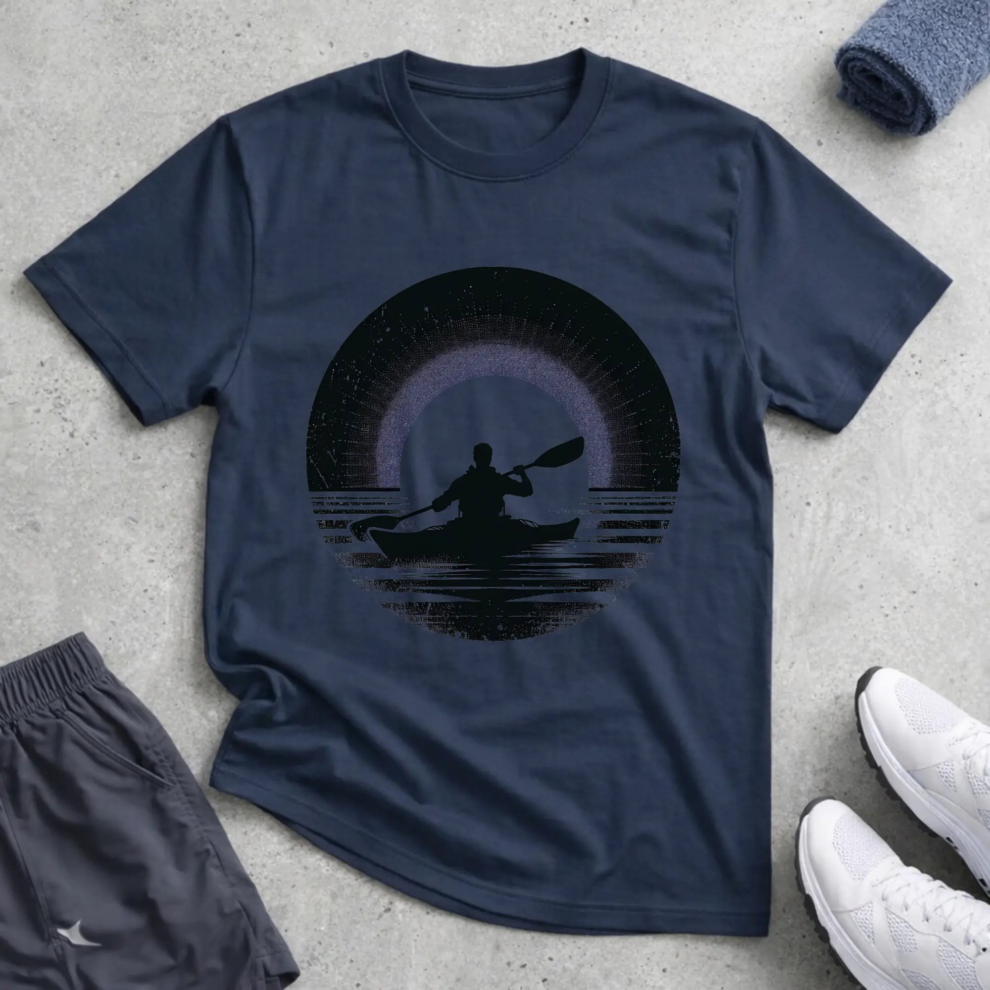 Sunset Silhouette Relaxed T-Shirt Printify