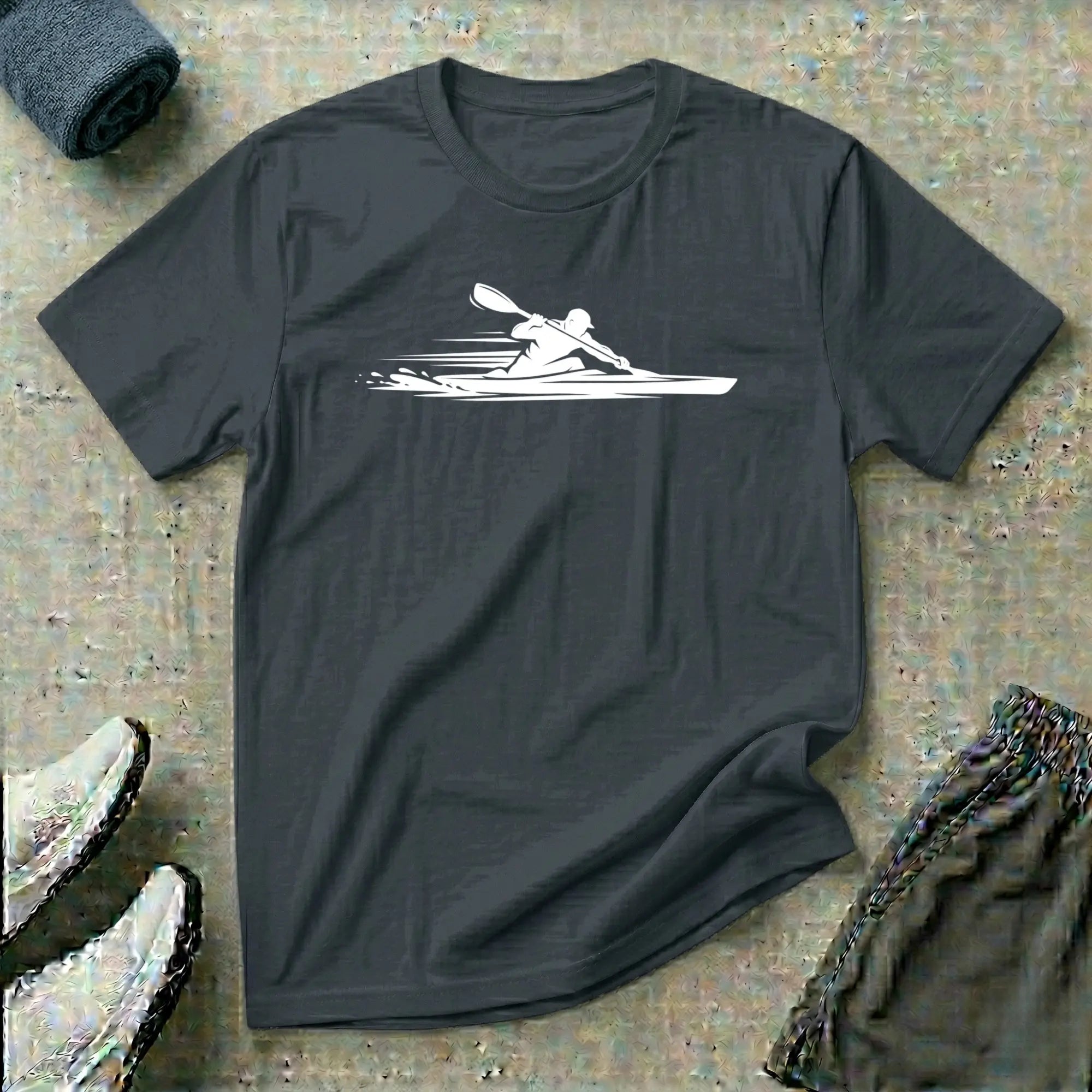K1 Kayak Sprint T-Shirt bright silhouette Printify