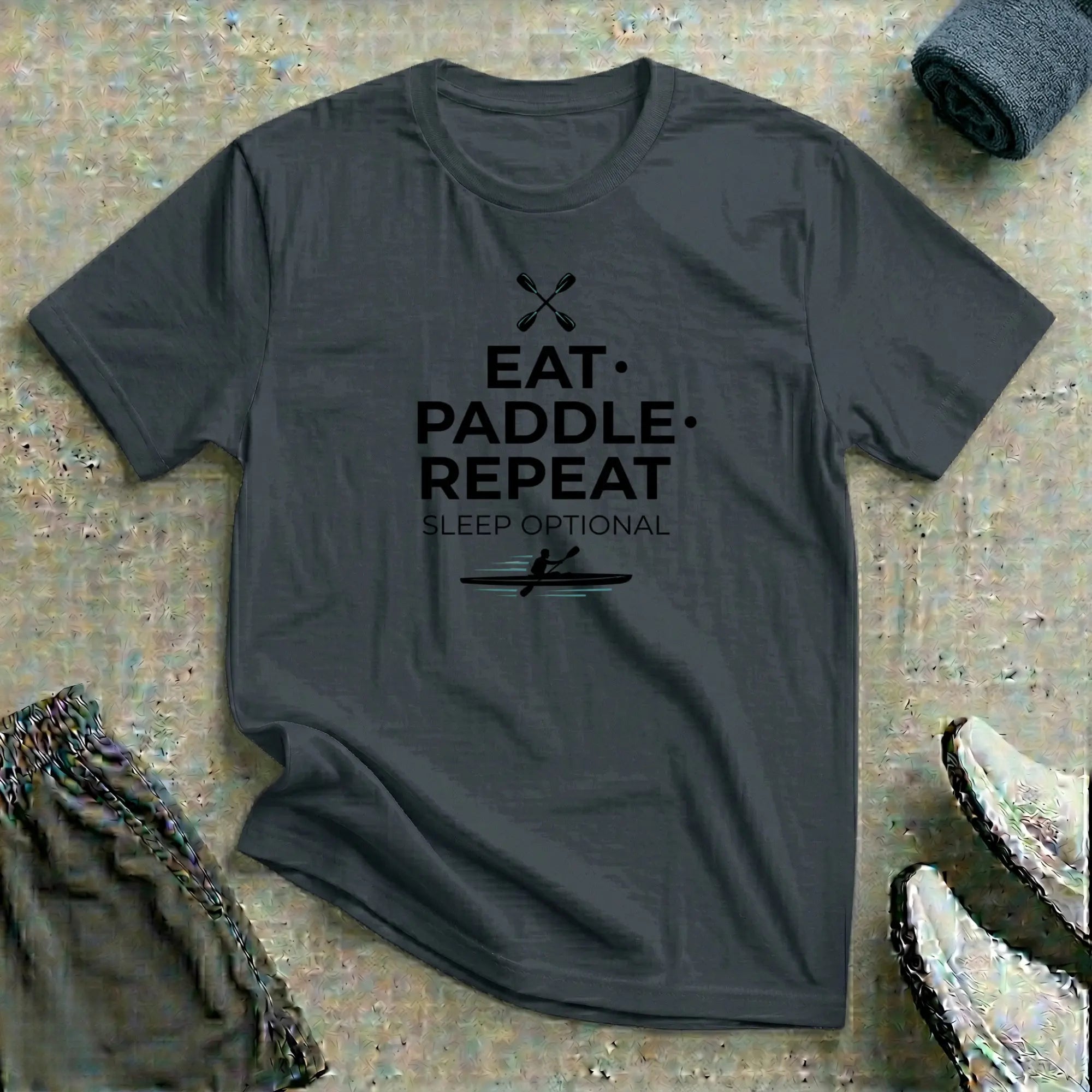 Eat Paddle Repeat Sleep-Optional. Kayak T-Shirt - LH Printify