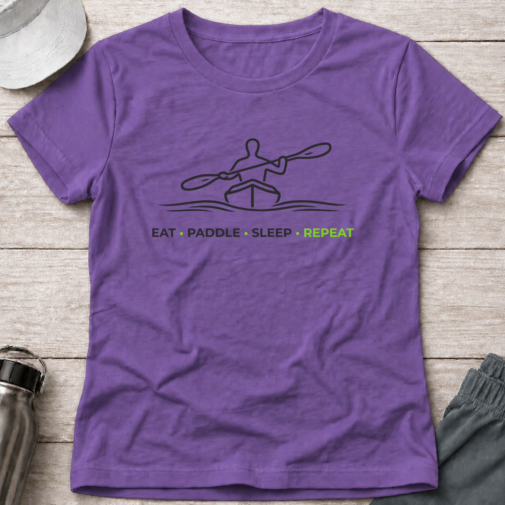 Drift Eat Paddle Sleep Repeat - Fitted Tee 