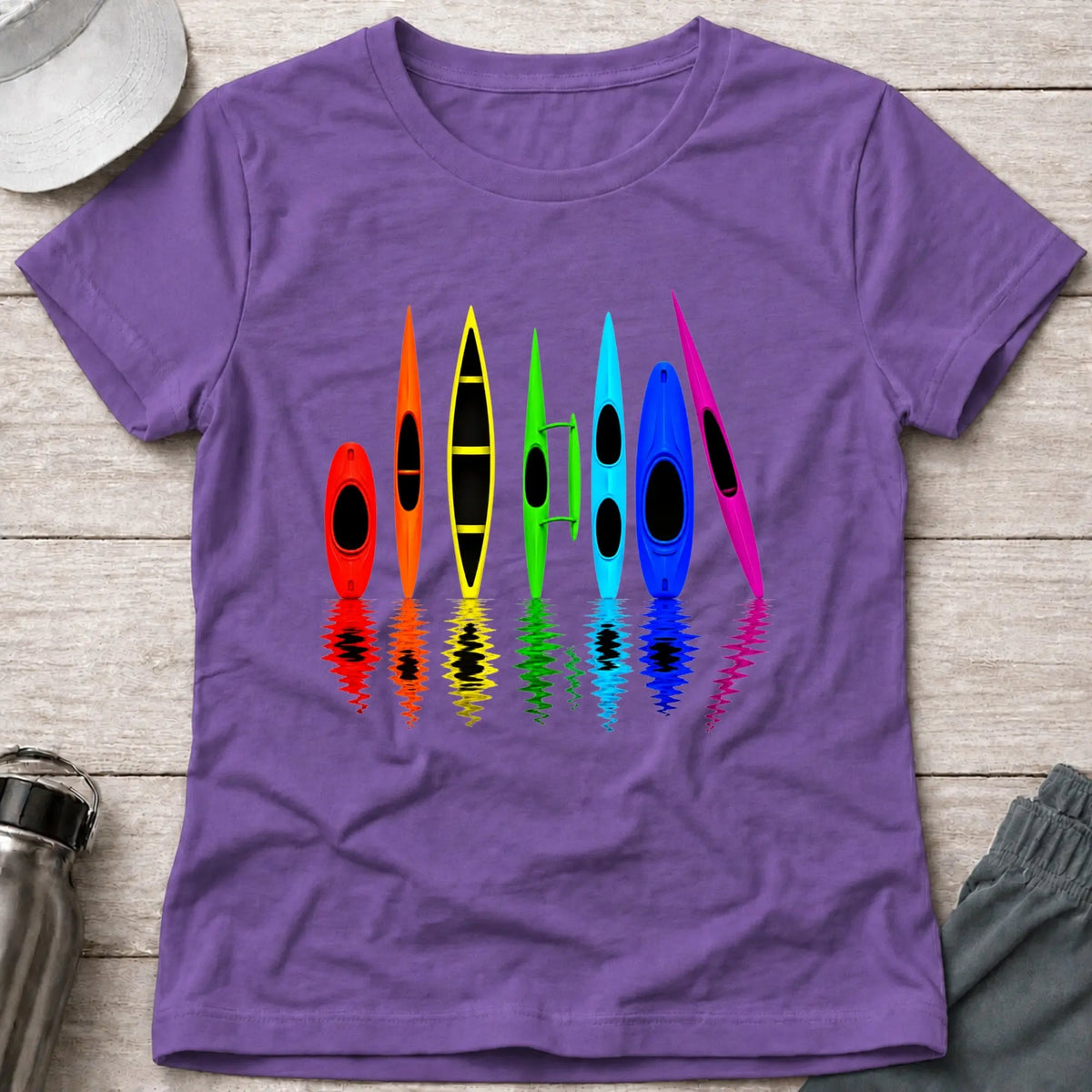 All The Boats fitted tee in Heather Purple — multi-discipline paddling tee — Vector Paddle