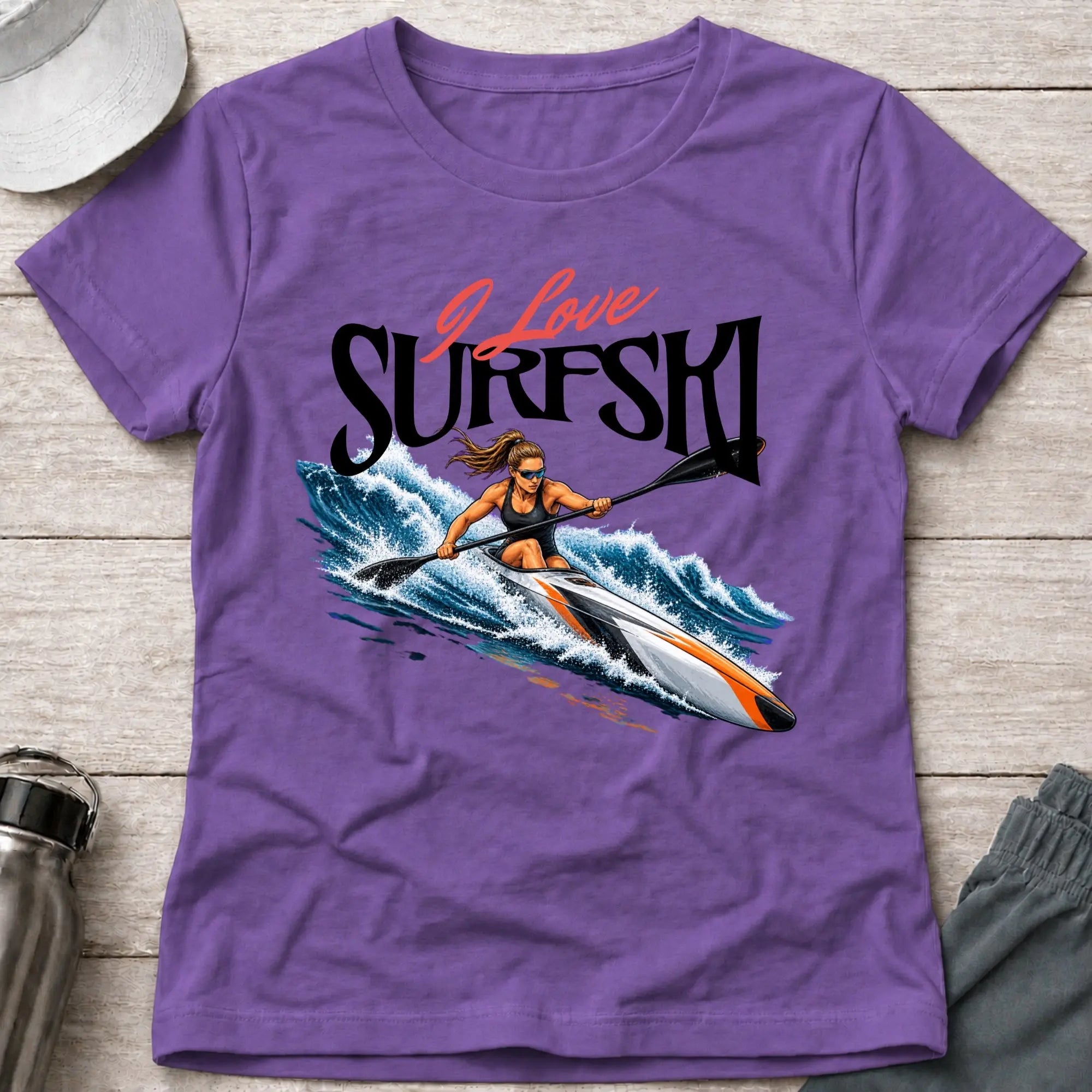 I Love Surfski Fitted Tee