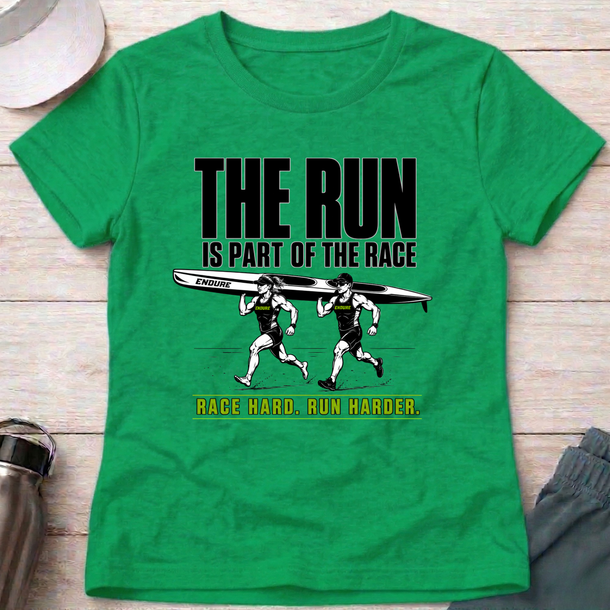 Endure The Run Is Part Of The Race — Fitted Tee 