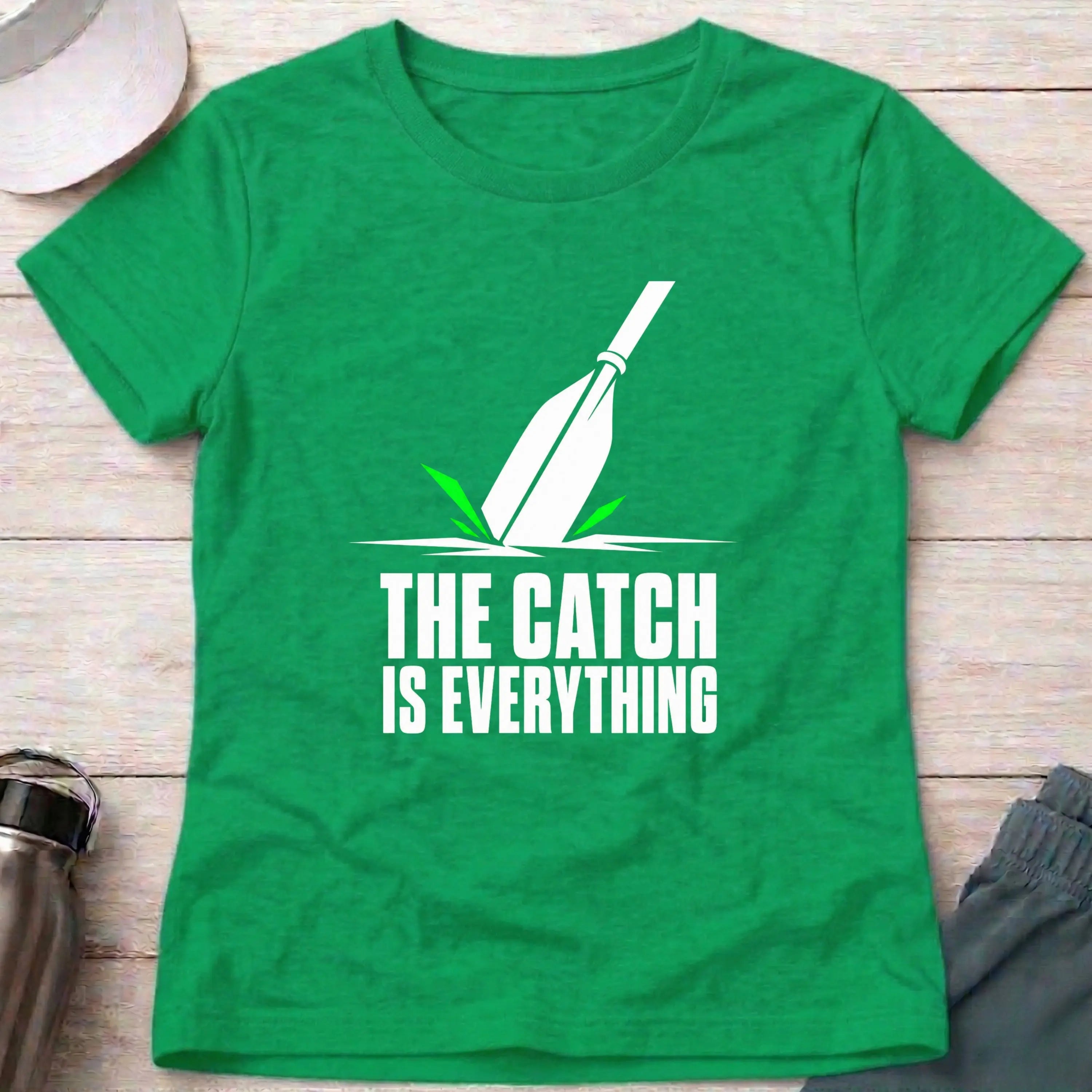 Irish Green The Catch Is Everything women's fitted paddling tee – Vector Paddle