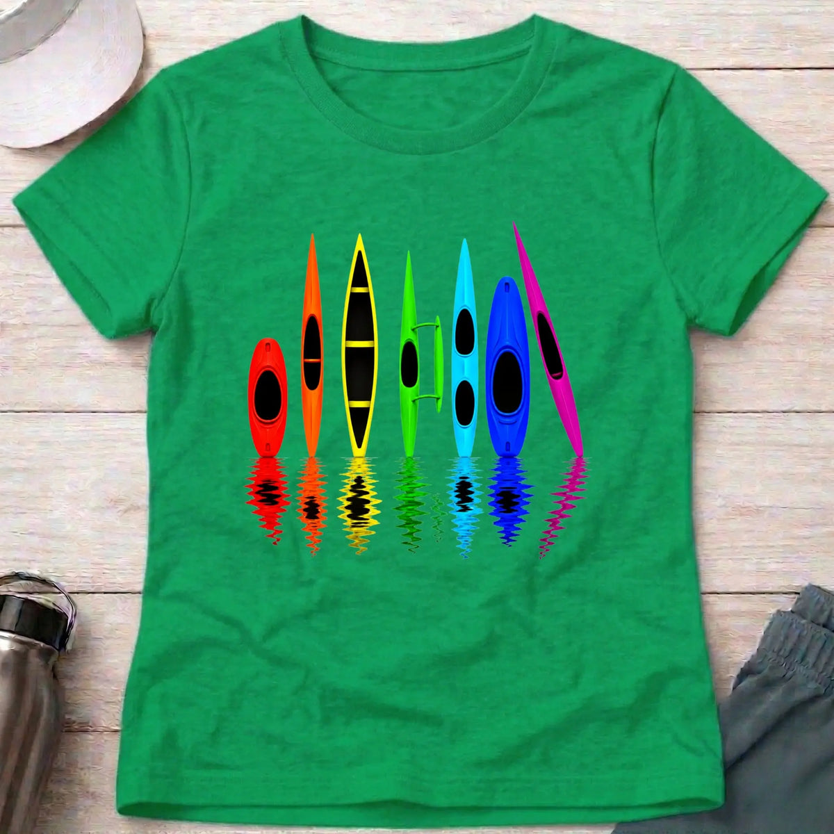 All The Boats fitted tee in Irish Green — multi-discipline paddling tee — Vector Paddle