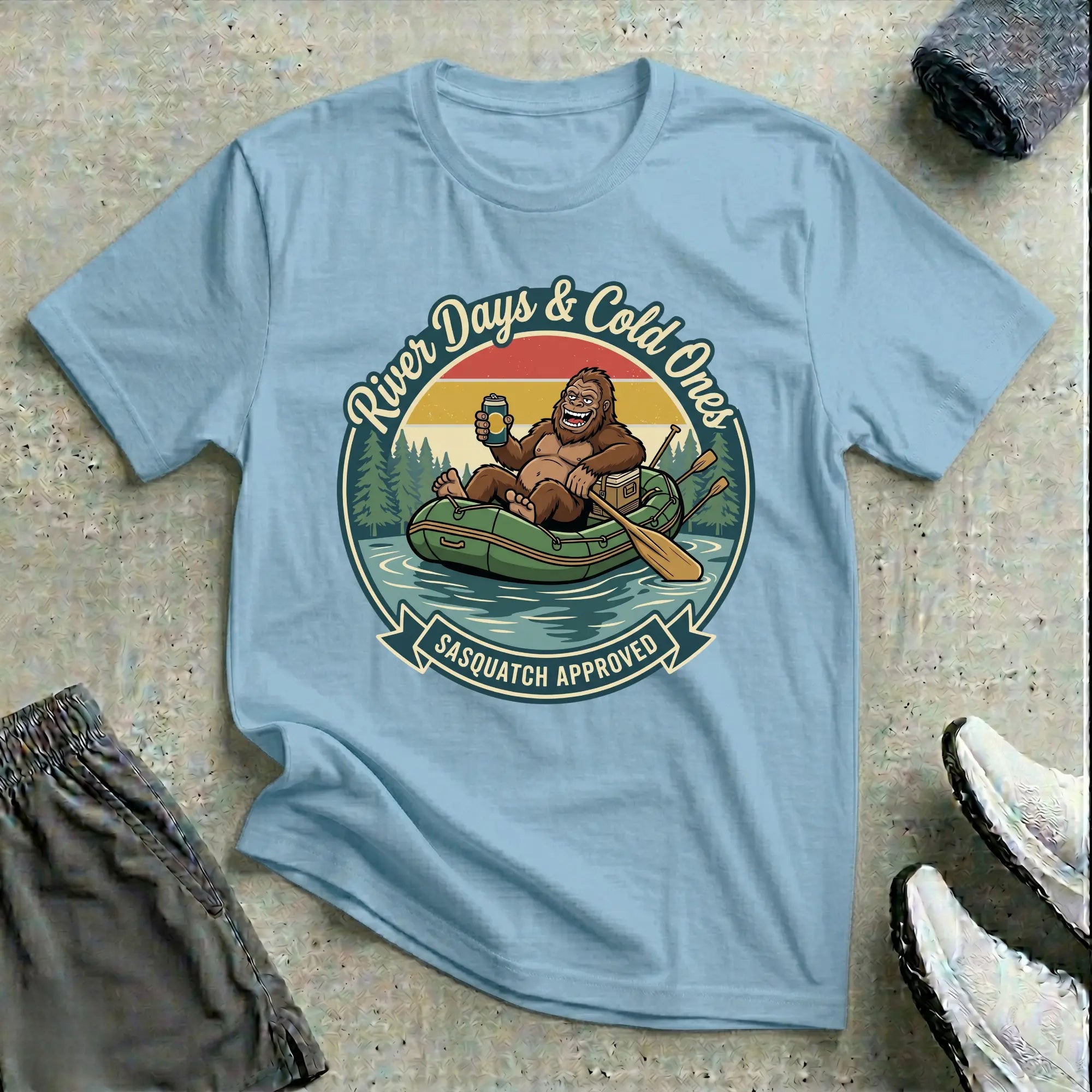 River Days & Cold Ones. Rafting T-Shirt - RELAXED Printify