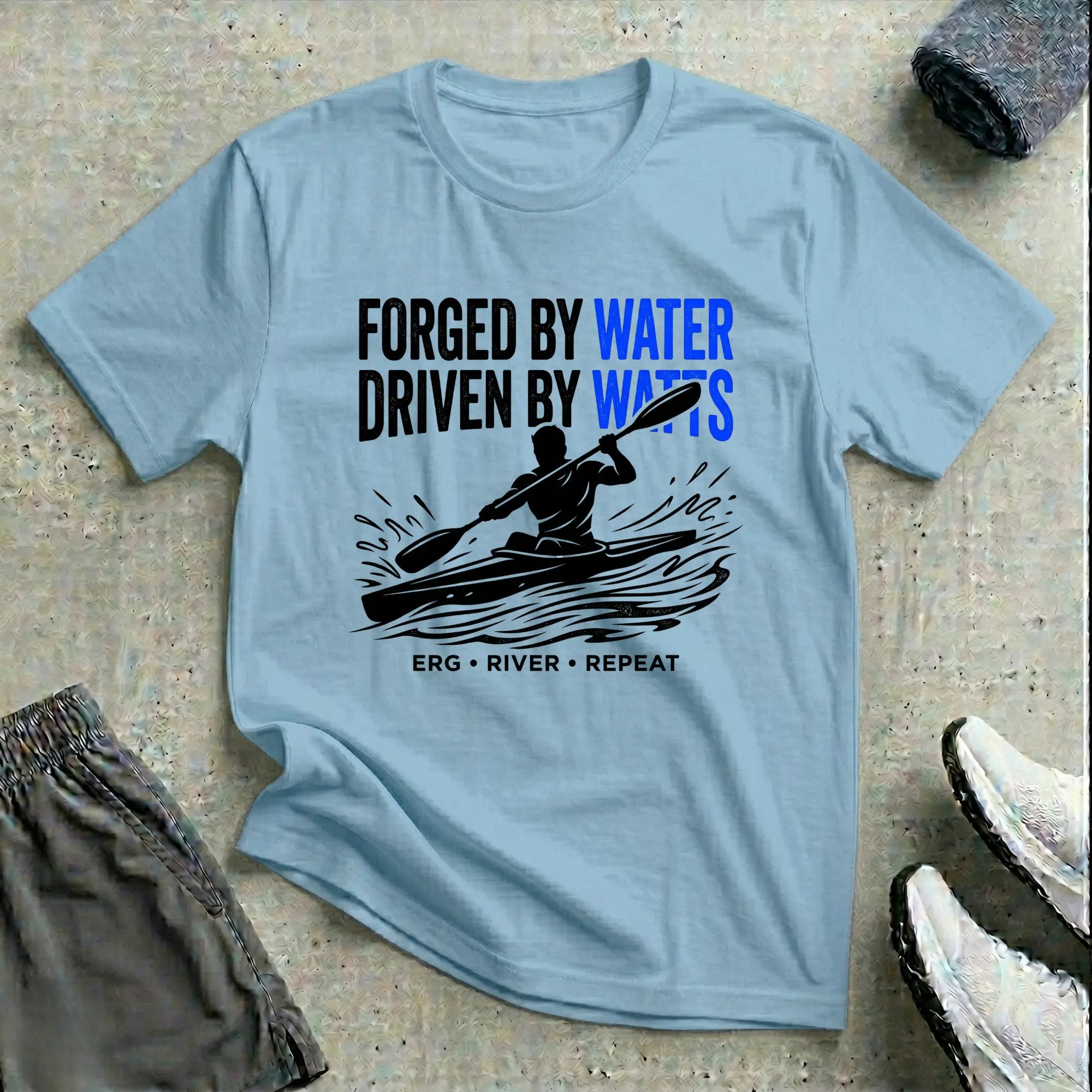 Forged By Water - Driven By Watts. Racing T-Shirt Printify