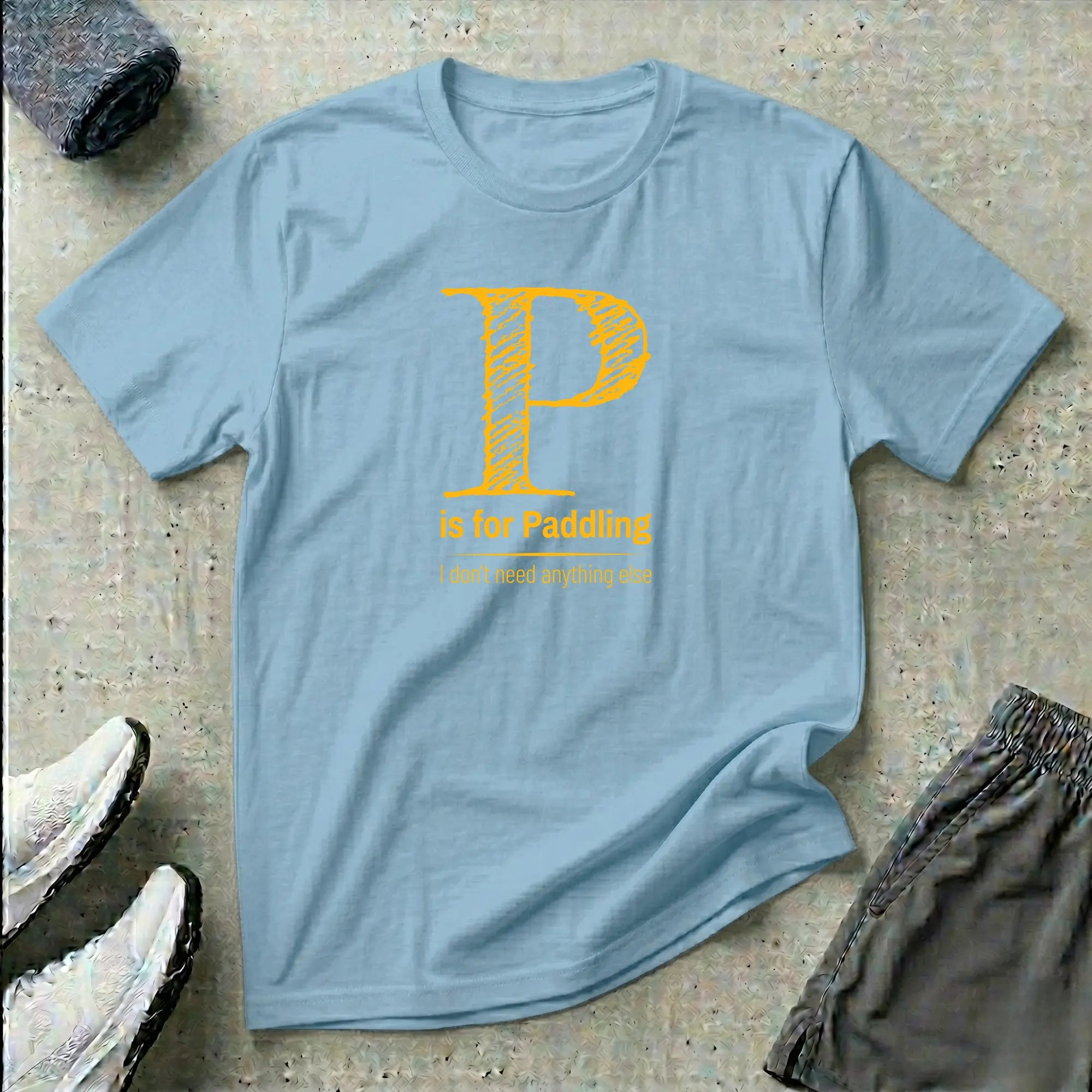 P is for Paddling. T-Shirt - Kayak Canoe SUP Paracanoe Printify