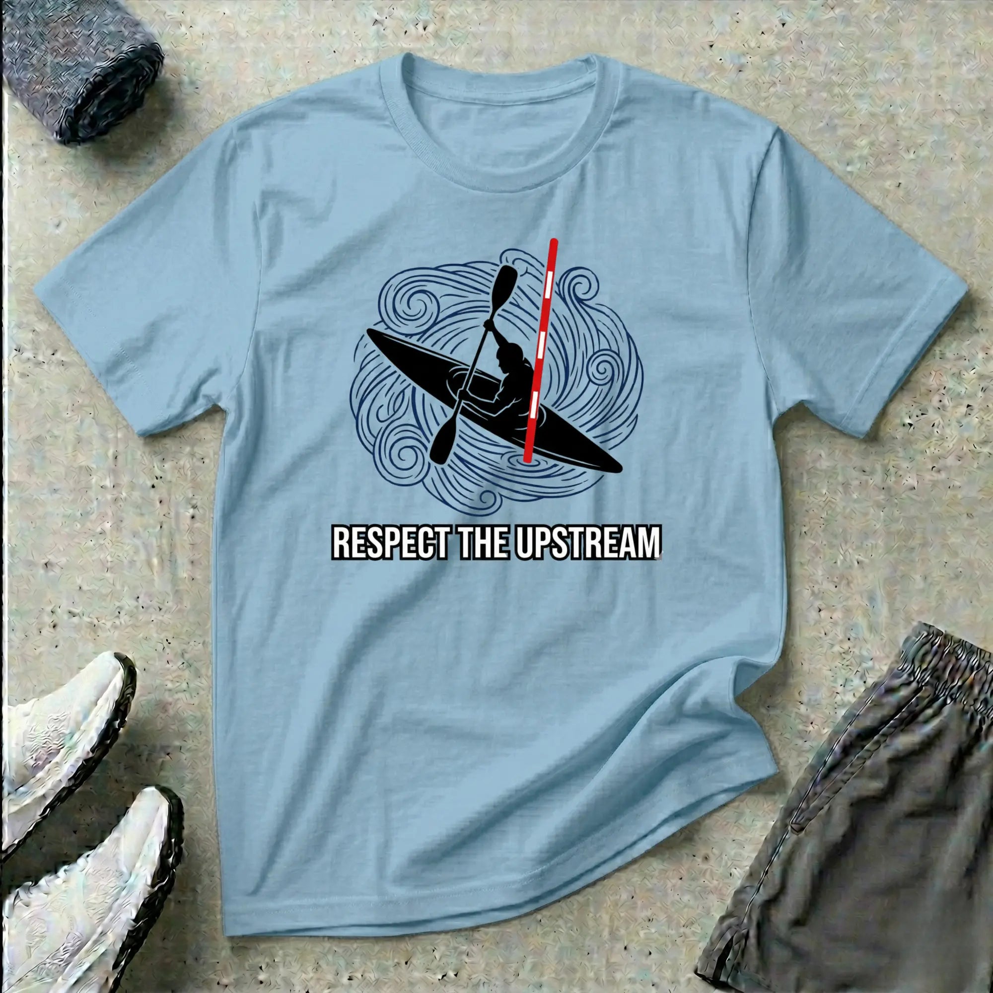 Respect The Upstream. Slalom Kayak T-Shirt Printify