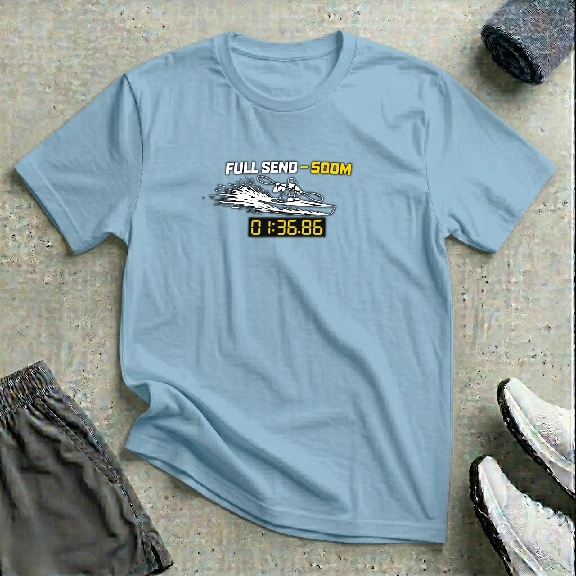 Full Send - 500m. Kayak Sprint T-Shirt Printify