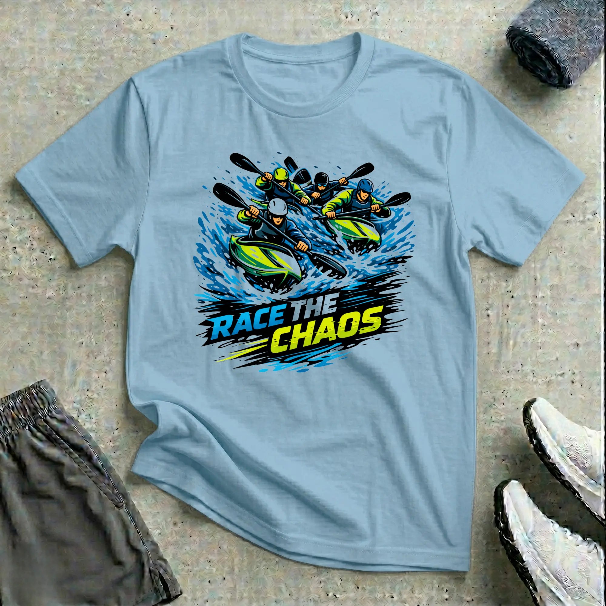 Race The Chaos. Kayak Cross T-Shirt Printify