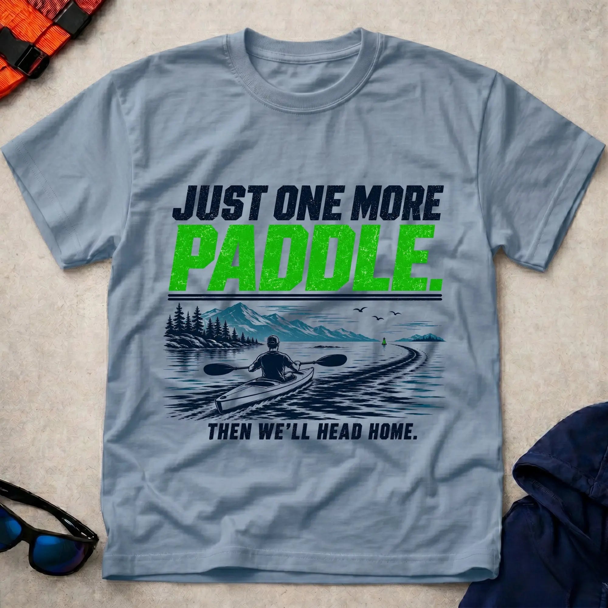 Light Blue Just One More Paddle t-shirt – Vector Paddle