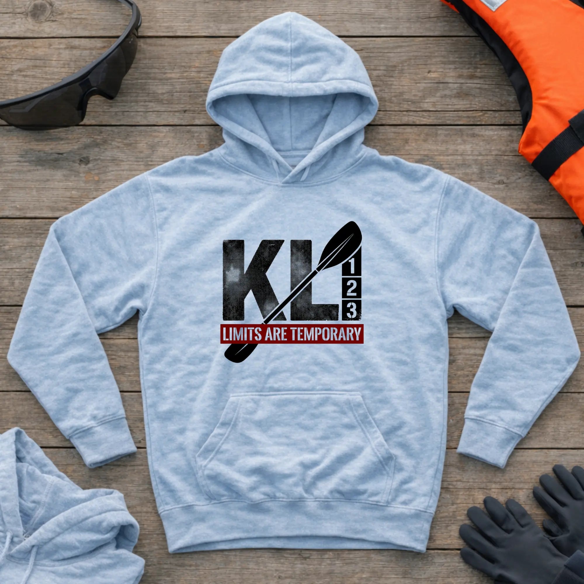 Hoodie - "KL1 2 3 Limits Are Temporary" - Paracanoe Va'a Printify