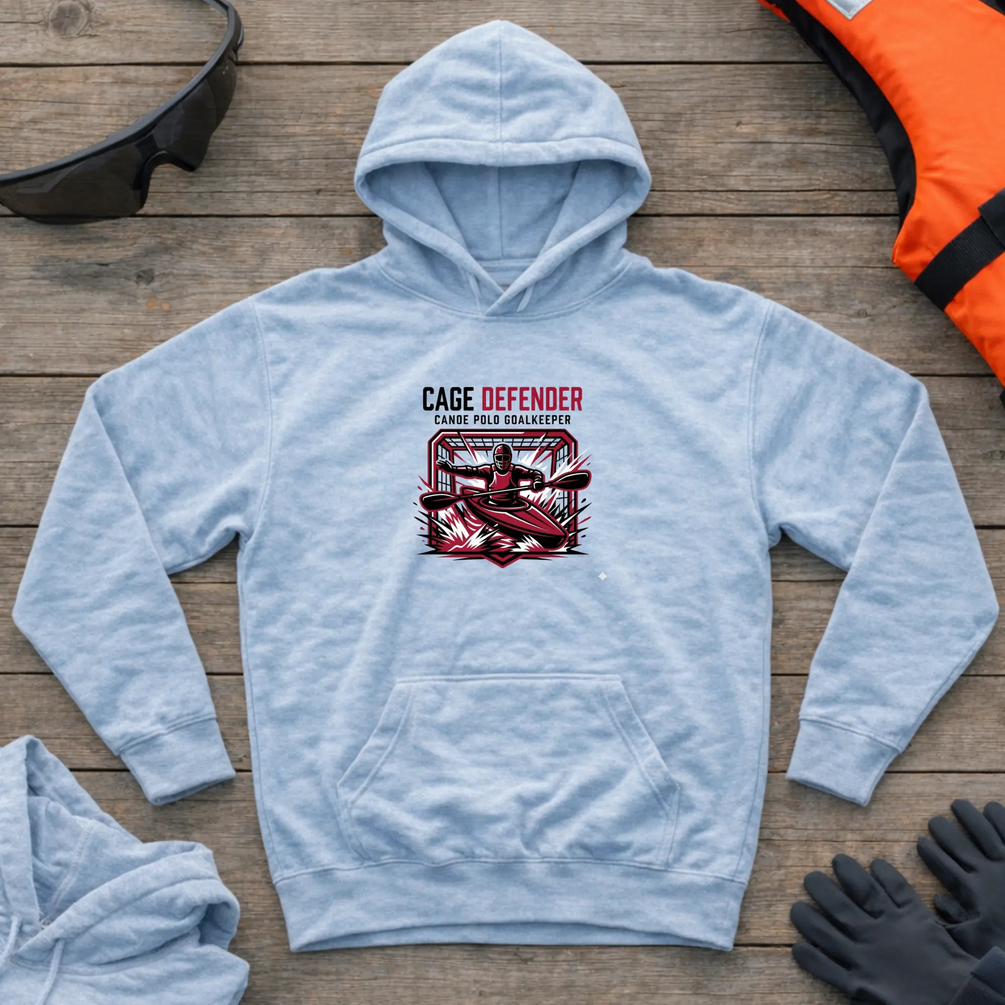 Hoodie - "Cage Defender" | Canoe Polo Printify
