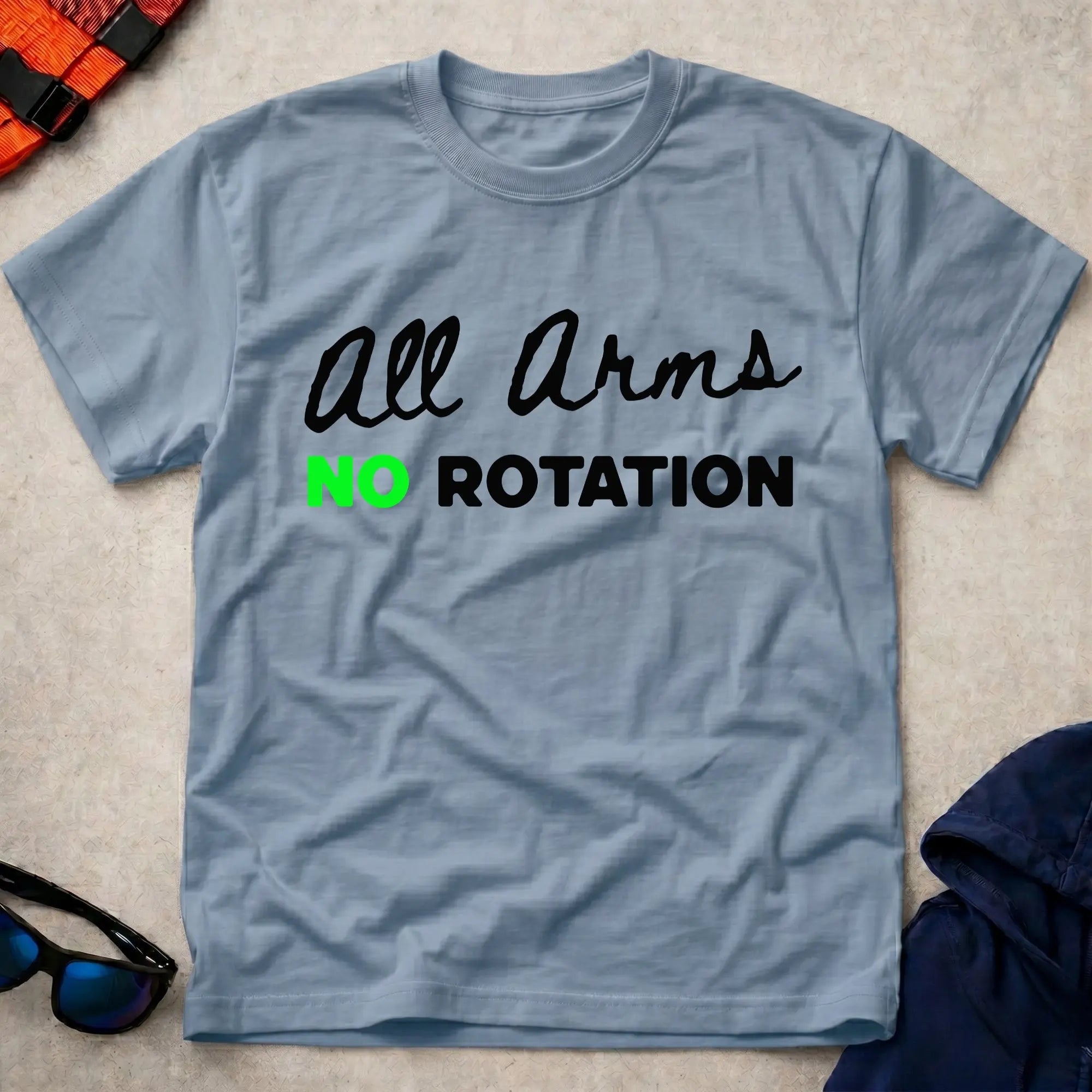 Light Blue No Rotation tee — funny paddling technique gift — Vector Paddle