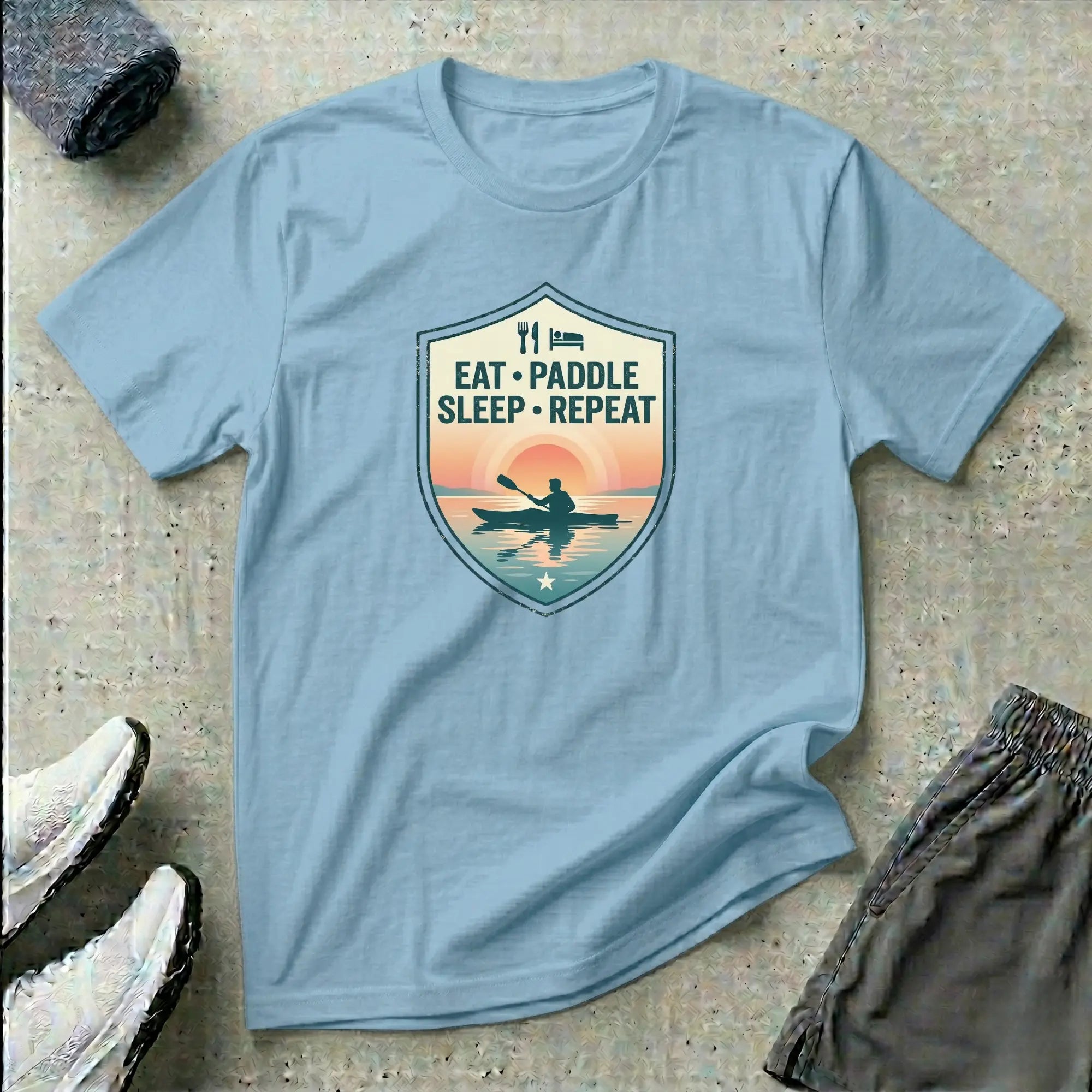 Eat Paddle Sleep Repeat. Ocean Kayak T-Shirt Printify