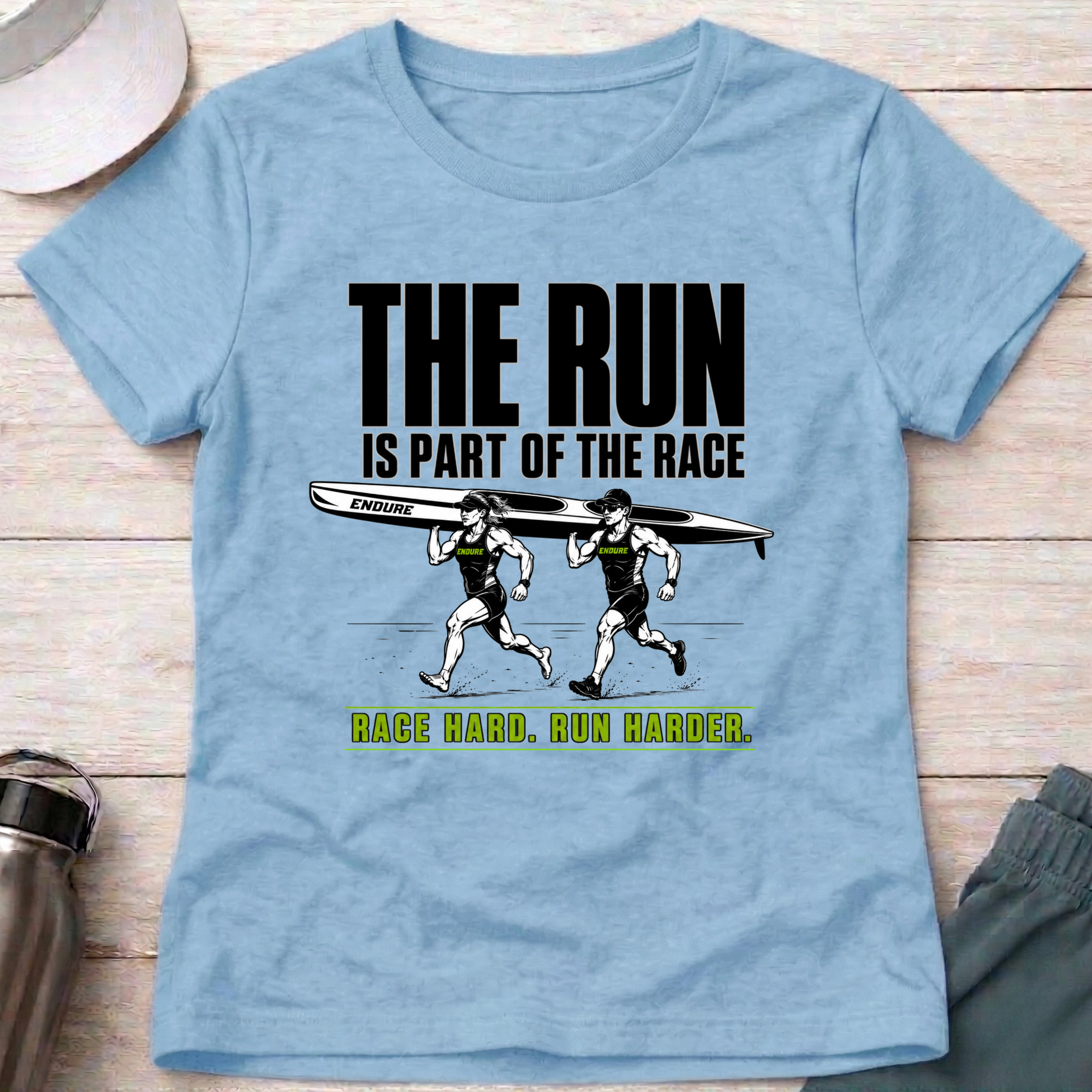 Endure The Run Is Part Of The Race — Fitted Tee 