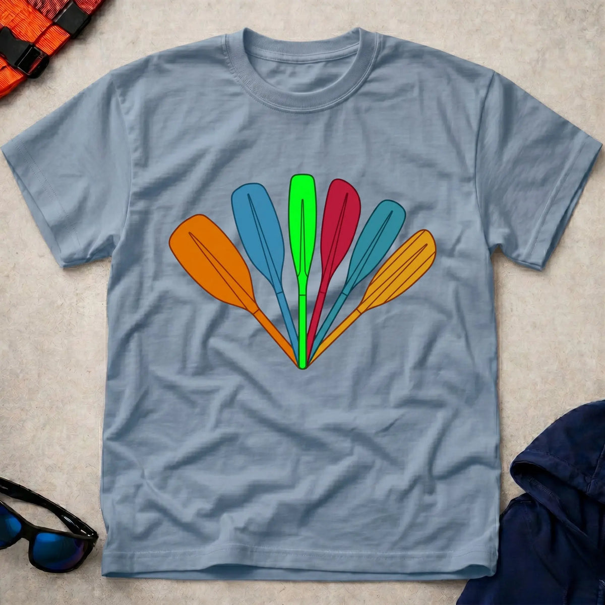 Light Blue Fan Of Blades t-shirt – Vector Paddle