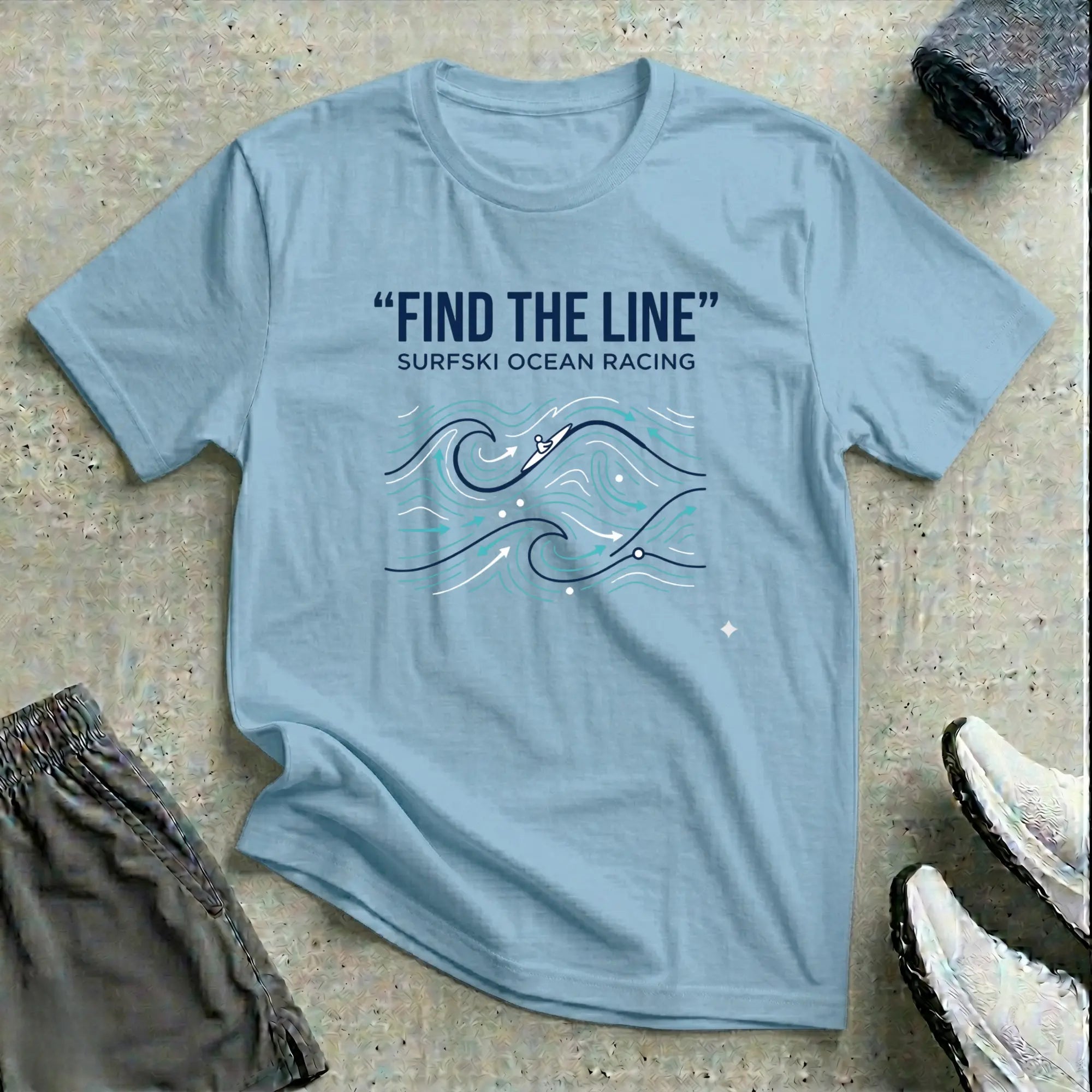 Find The Line. Surfski T-Shirt Printify