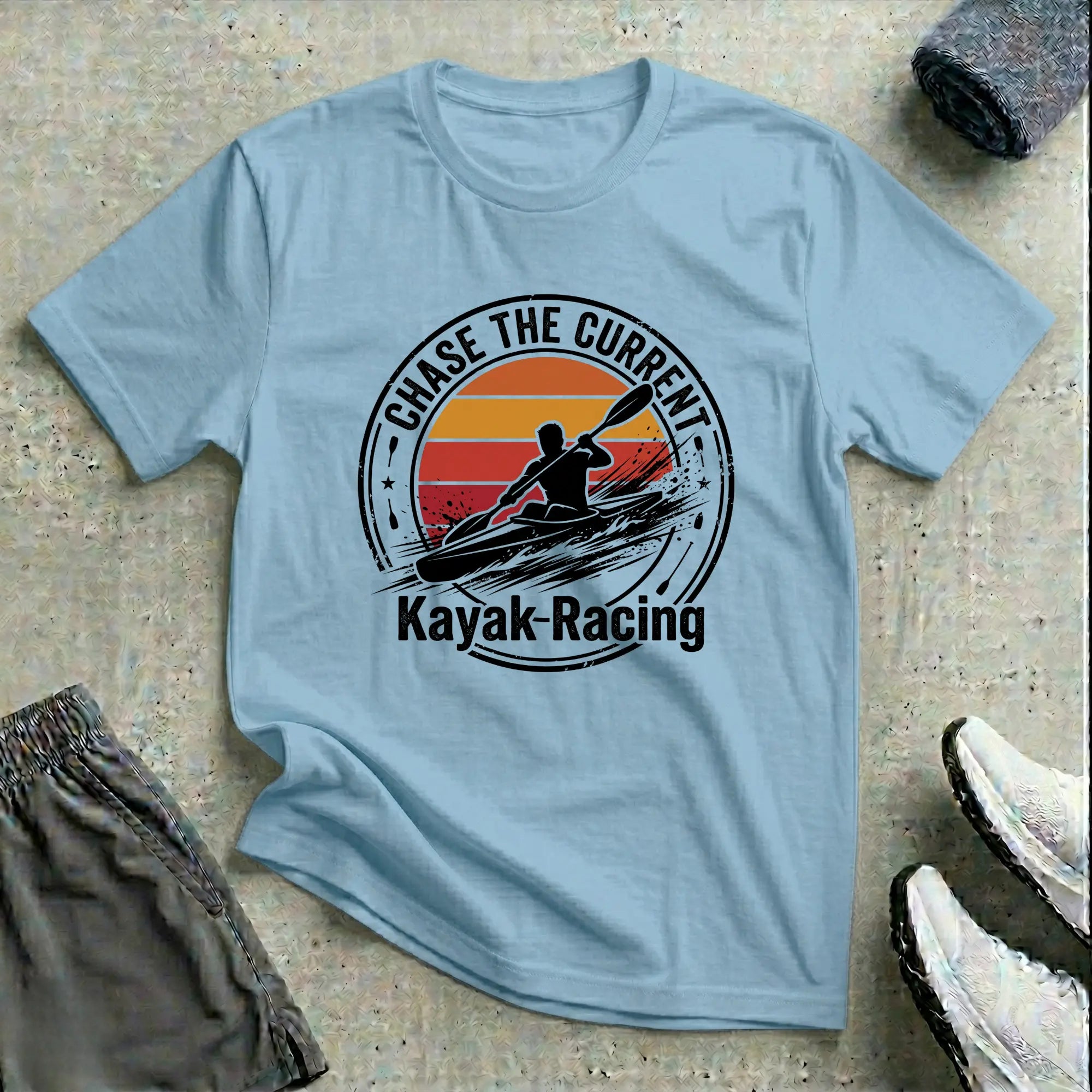 Chase The Current - Racing T-Shirt Printify