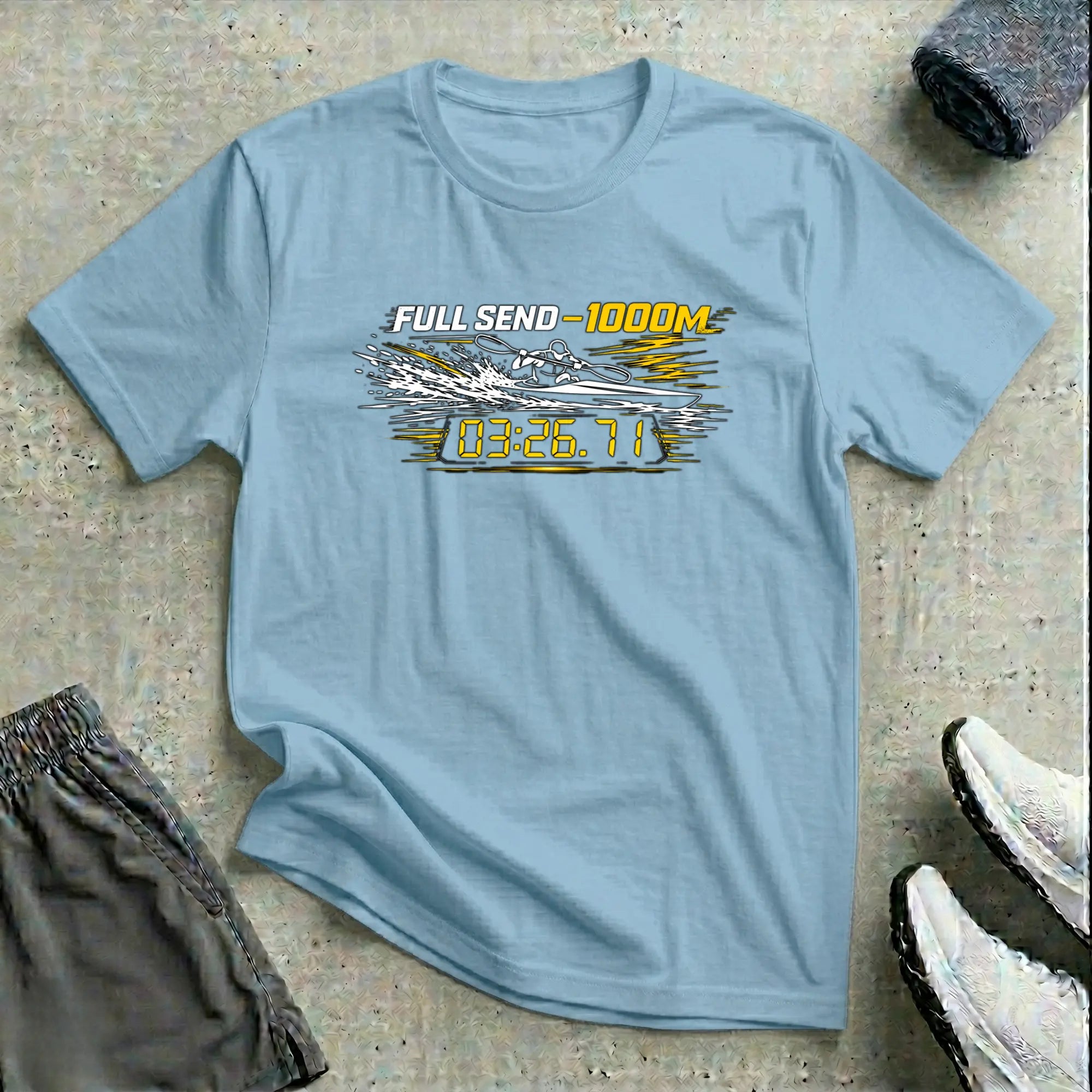 Full Send - 1000m. Kayak Sprint T-Shirt Printify