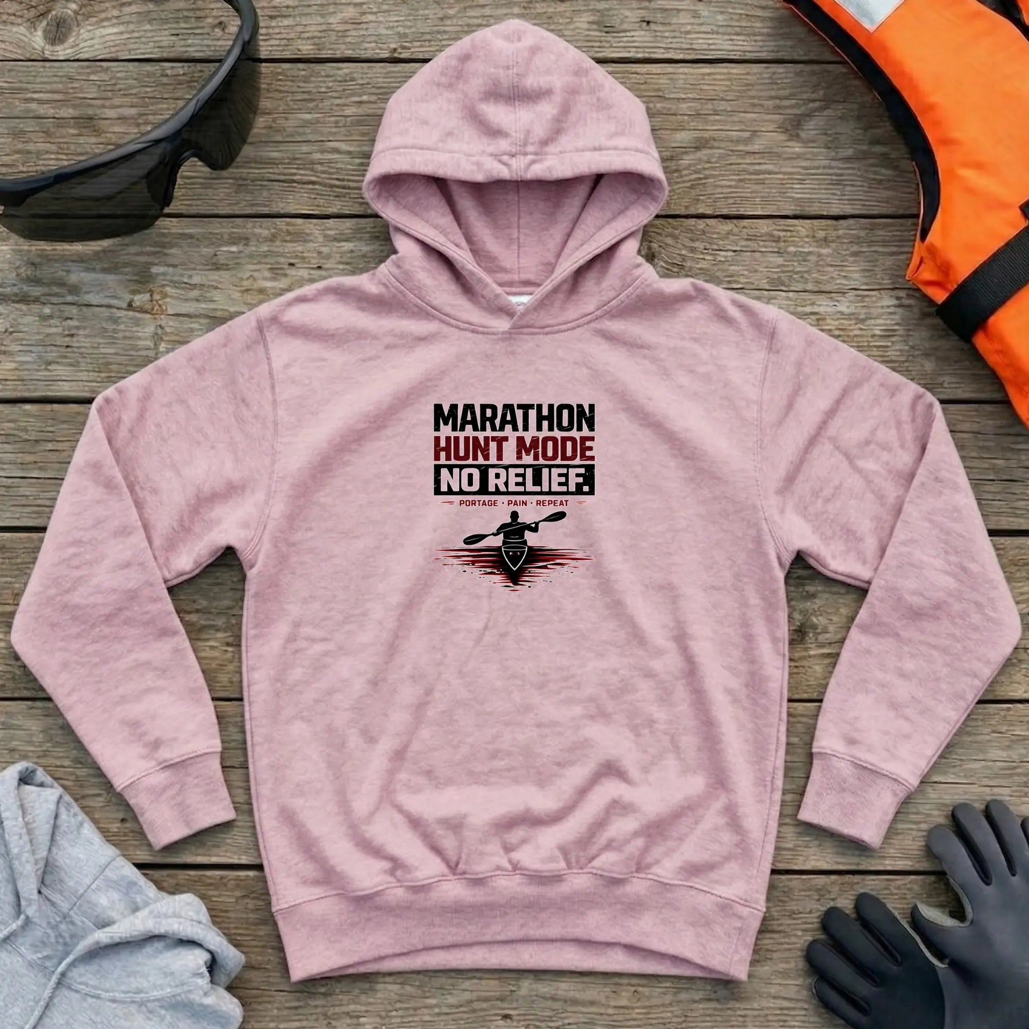 Hoodie - "Marathon. Hunt Mode. No Relief" Printify