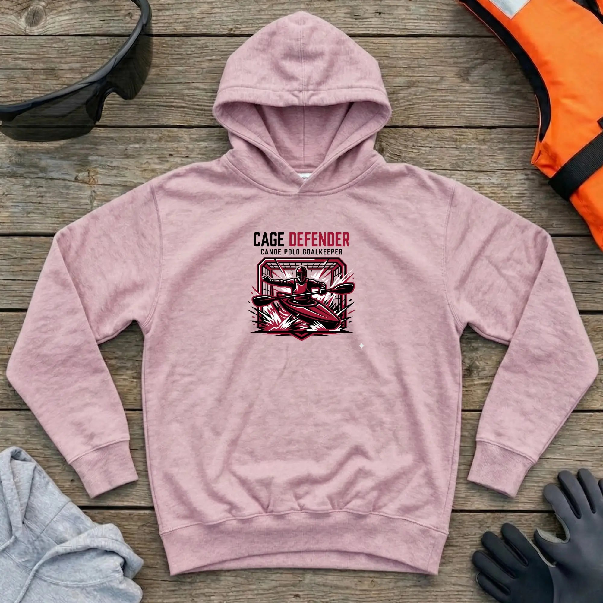 Hoodie - "Cage Defender" | Canoe Polo Printify
