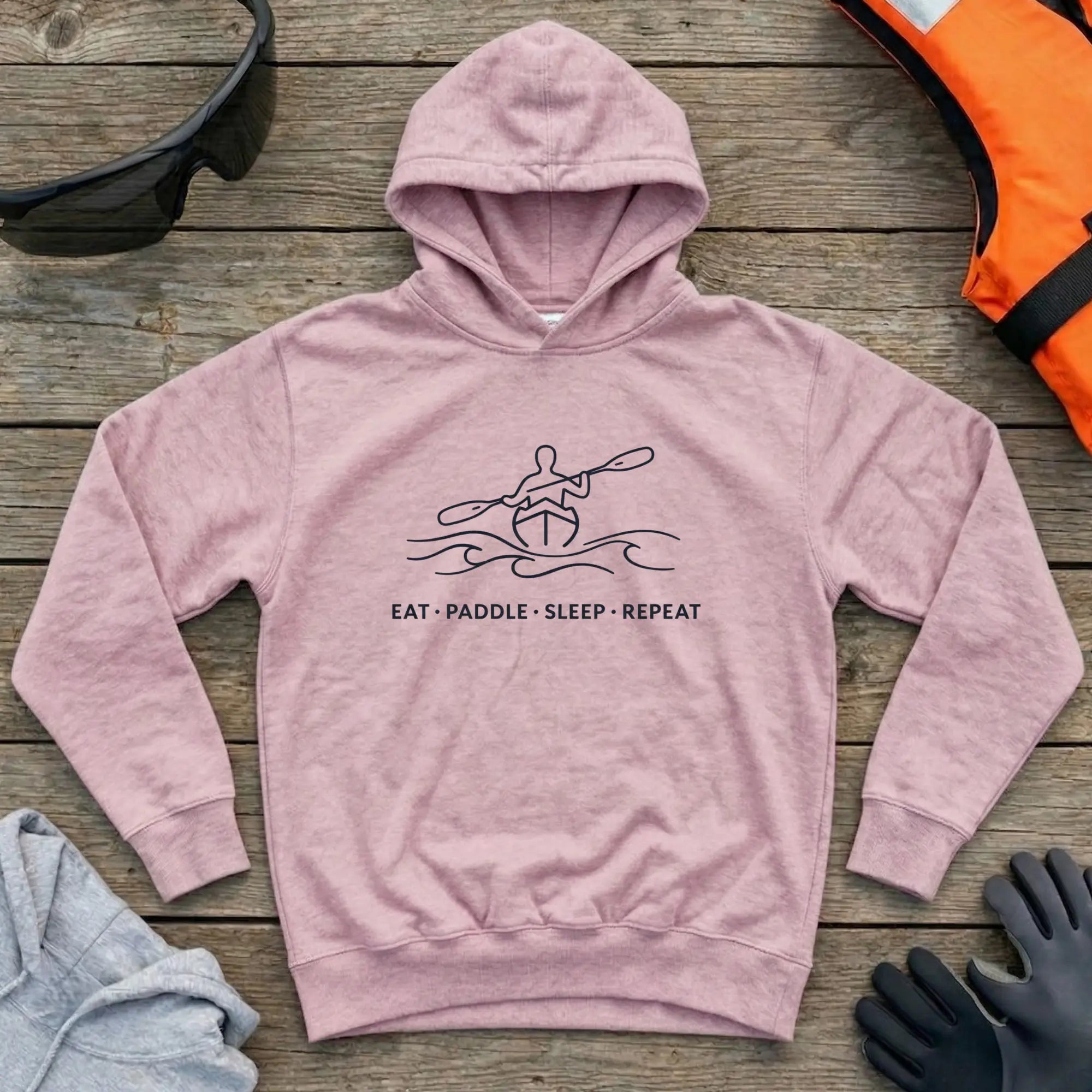 Hoodie - "Eat Paddle Sleep Repeat" | Kayak Printify