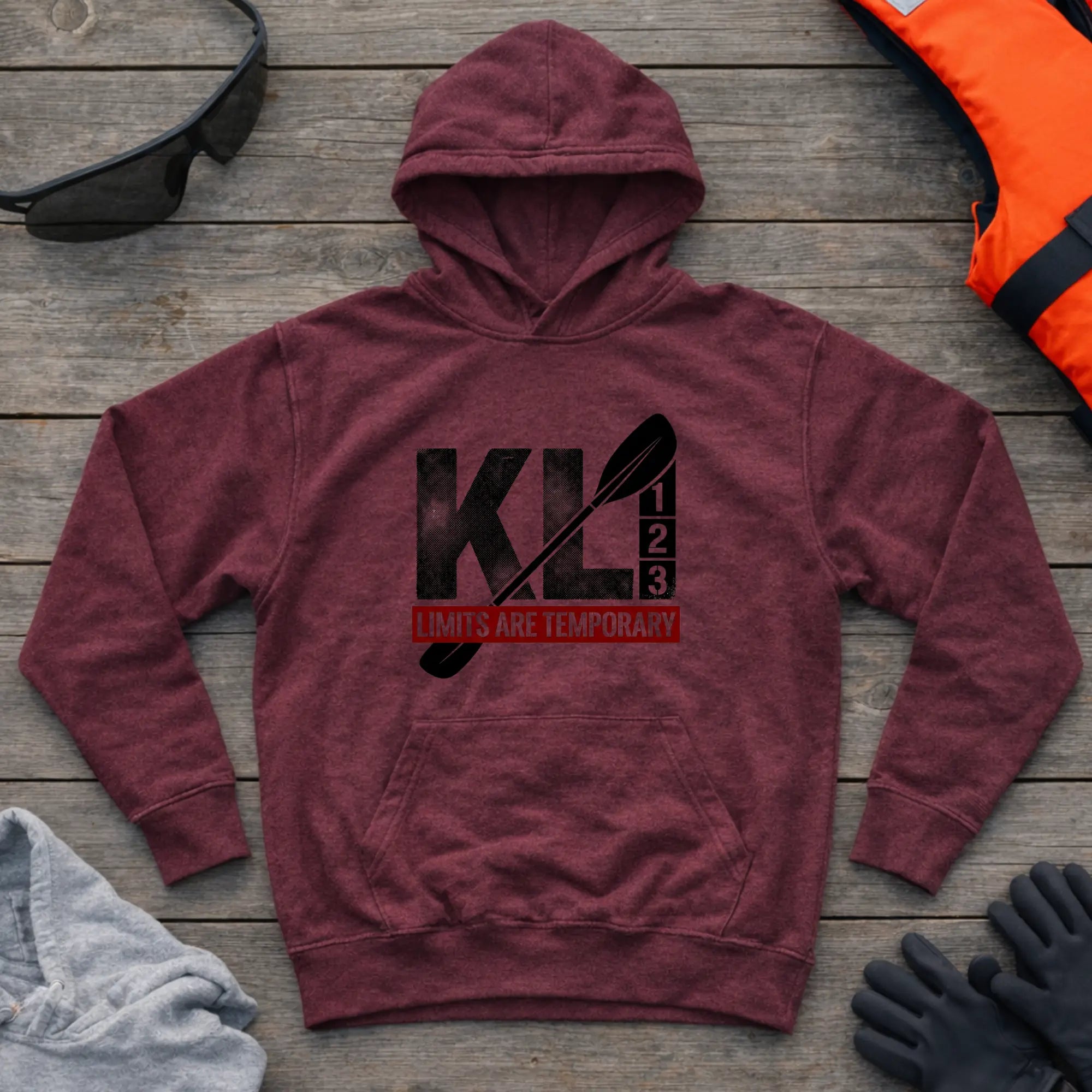 Hoodie - "KL1 2 3 Limits Are Temporary" - Paracanoe Va'a Printify