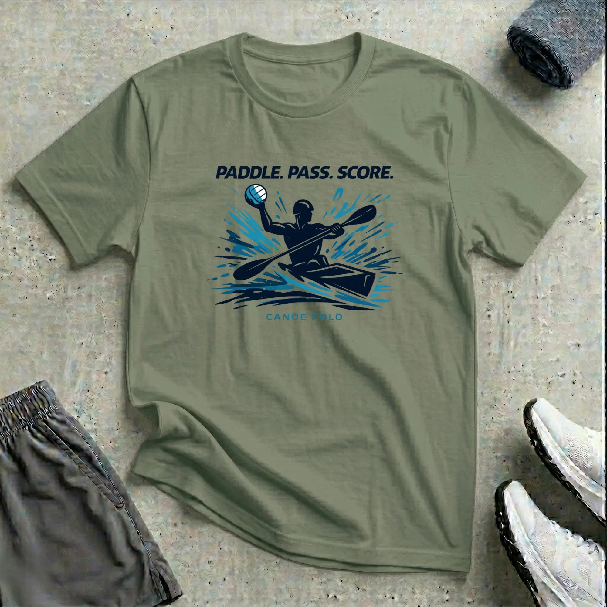Paddle Pass Score. Canoe Polo T-Shirt Printify