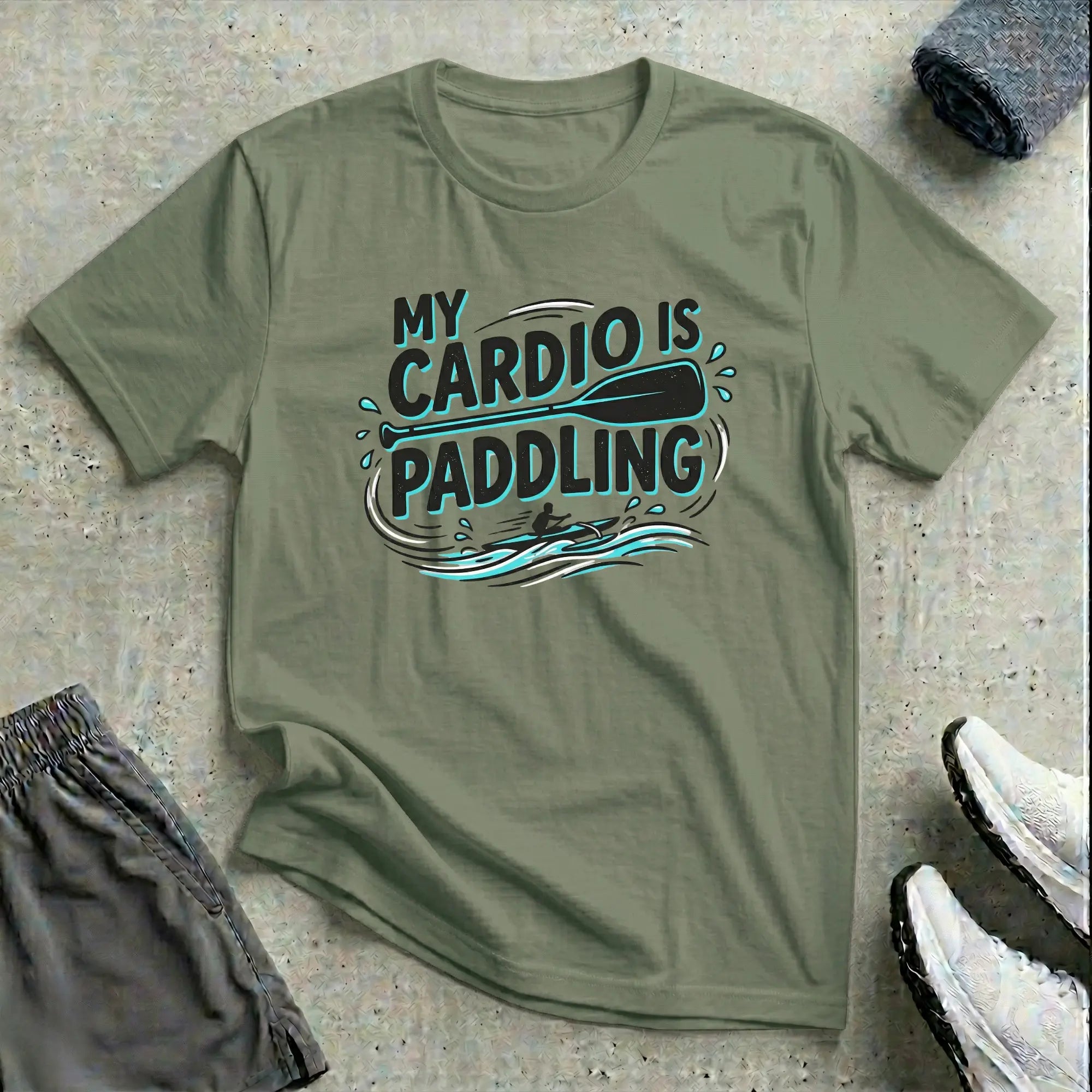 My Cardio Is Paddling. Va'a T-Shirt - LH Printify