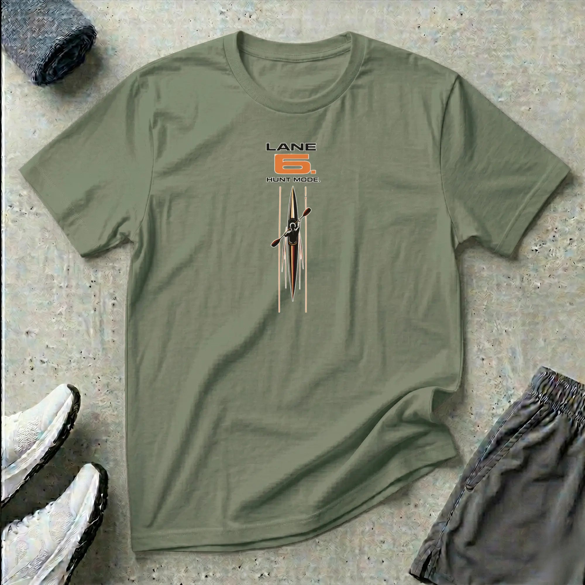 Lane 6. Hunt Mode. Kayak Sprint T-Shirt Printify