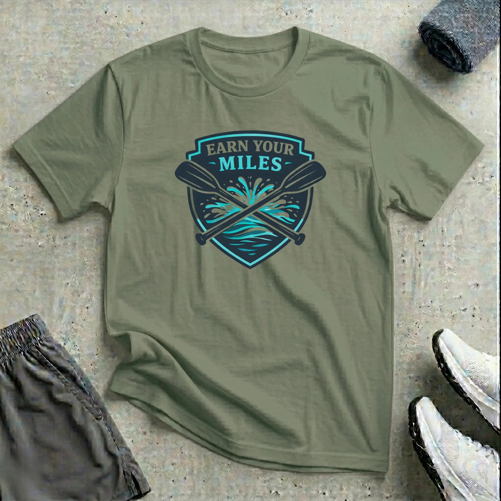 Earn Your Miles. Canoe T-Shirt - LH Printify