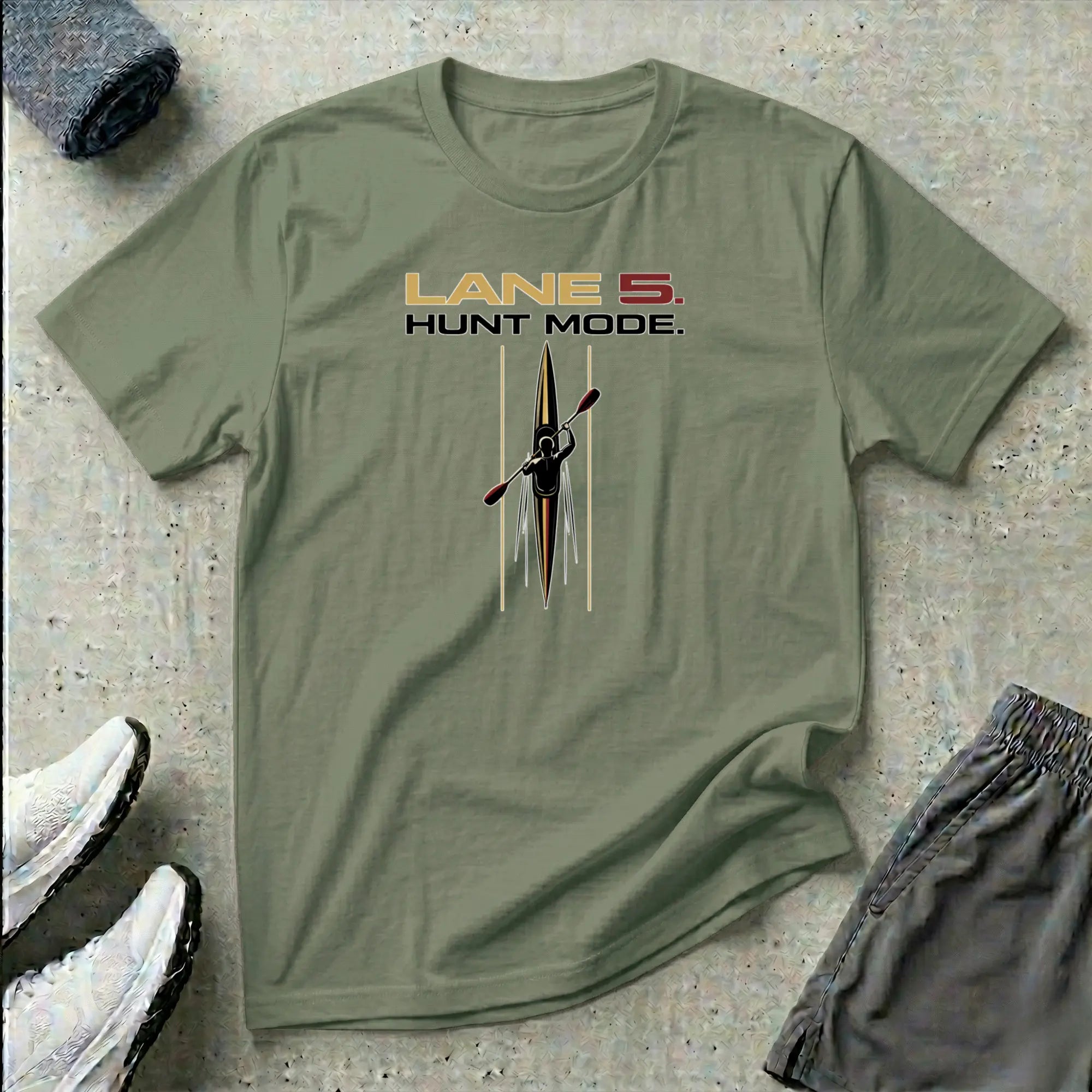 Lane 5 - Hunt Mode. Kayak Sprint T-Shirt Printify