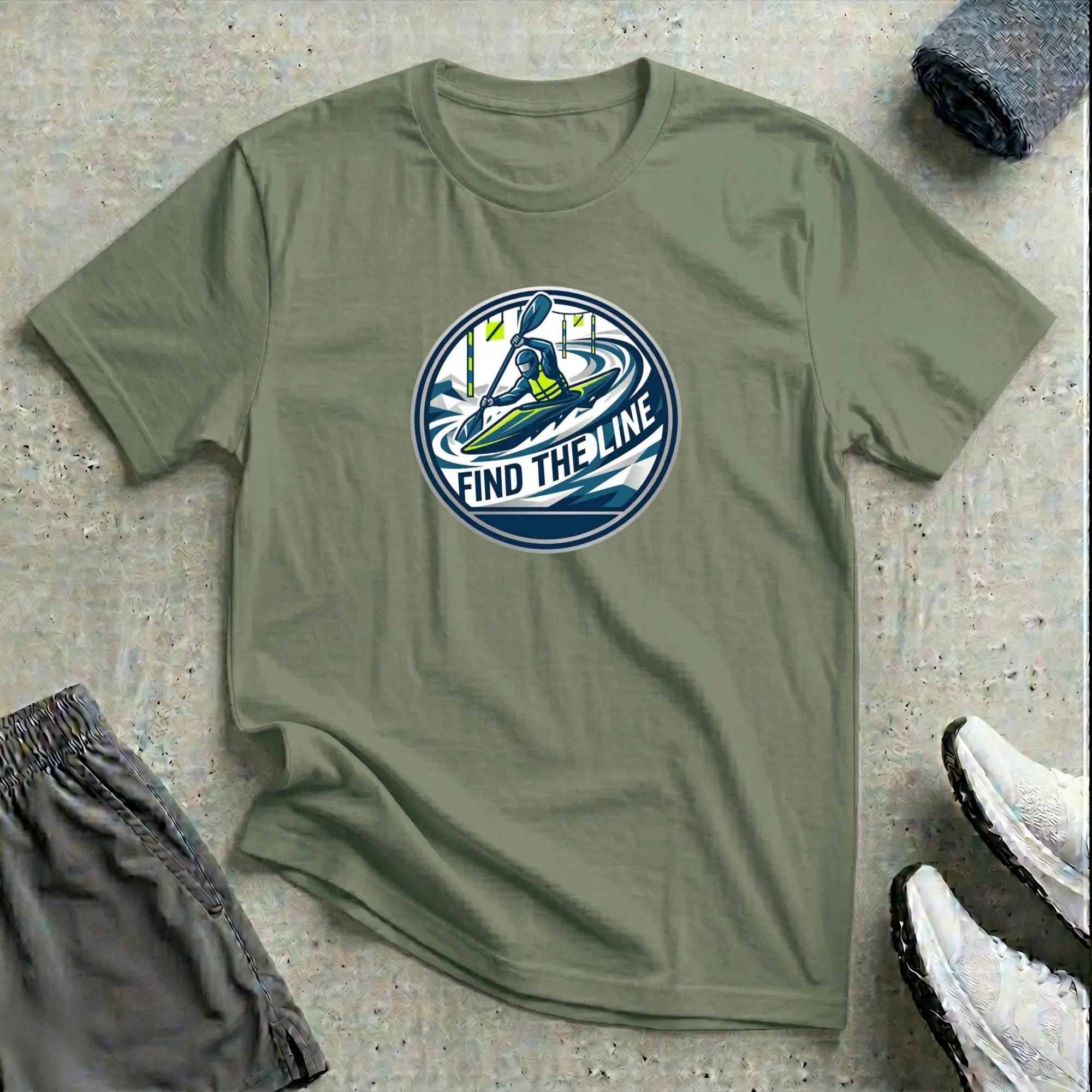 Slalom. Find The Line. Kayak Cross T-Shirt Printify