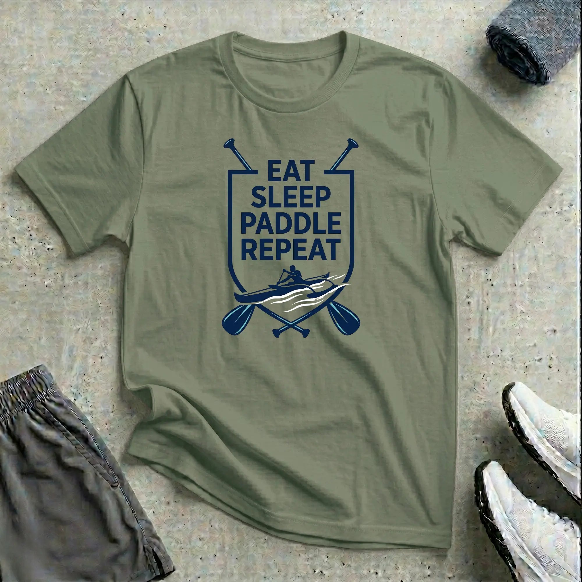 Eat Sleep Paddle Repeat. Va'a T-Shirt - LH Printify