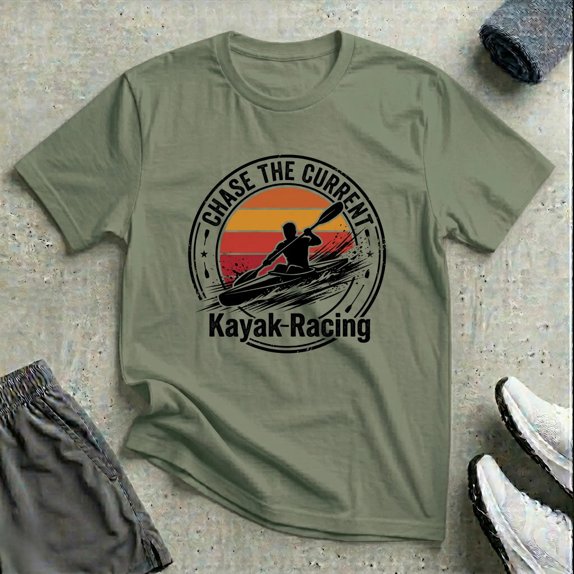 Chase The Current - Racing T-Shirt Printify