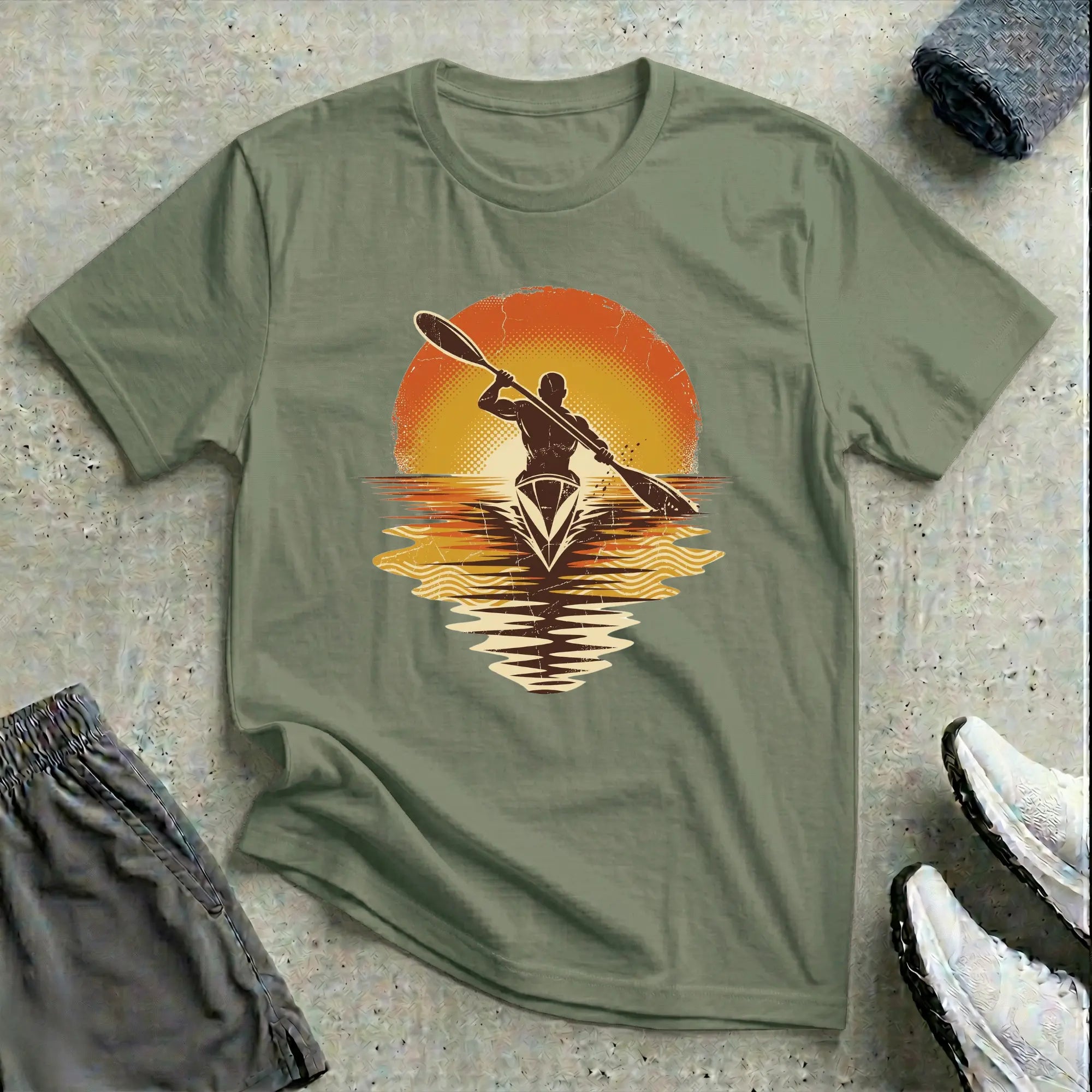 Retro Sunset Really Relaxed T-Shirt Printify