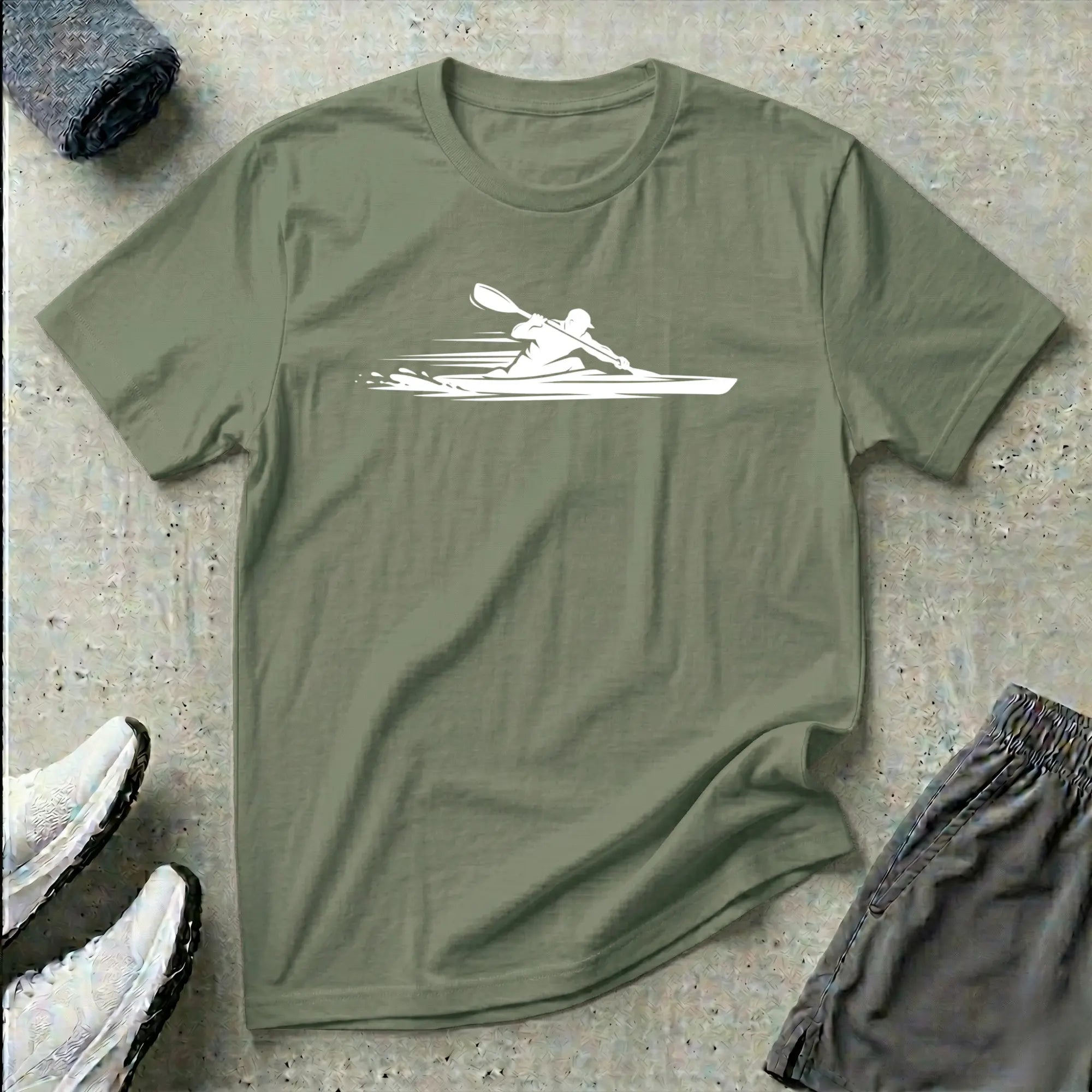 K1 Kayak Sprint T-Shirt bright silhouette Printify