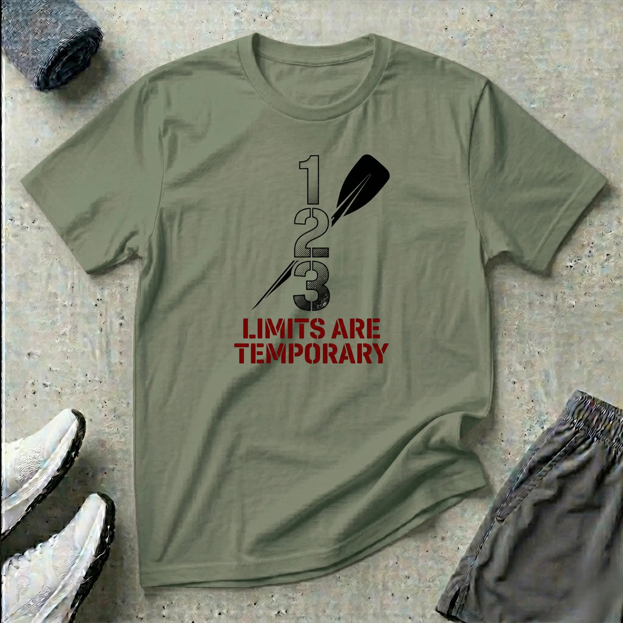 Paracanoe. 1 2 3 Limits Are Temporary. T-Shirt Printify